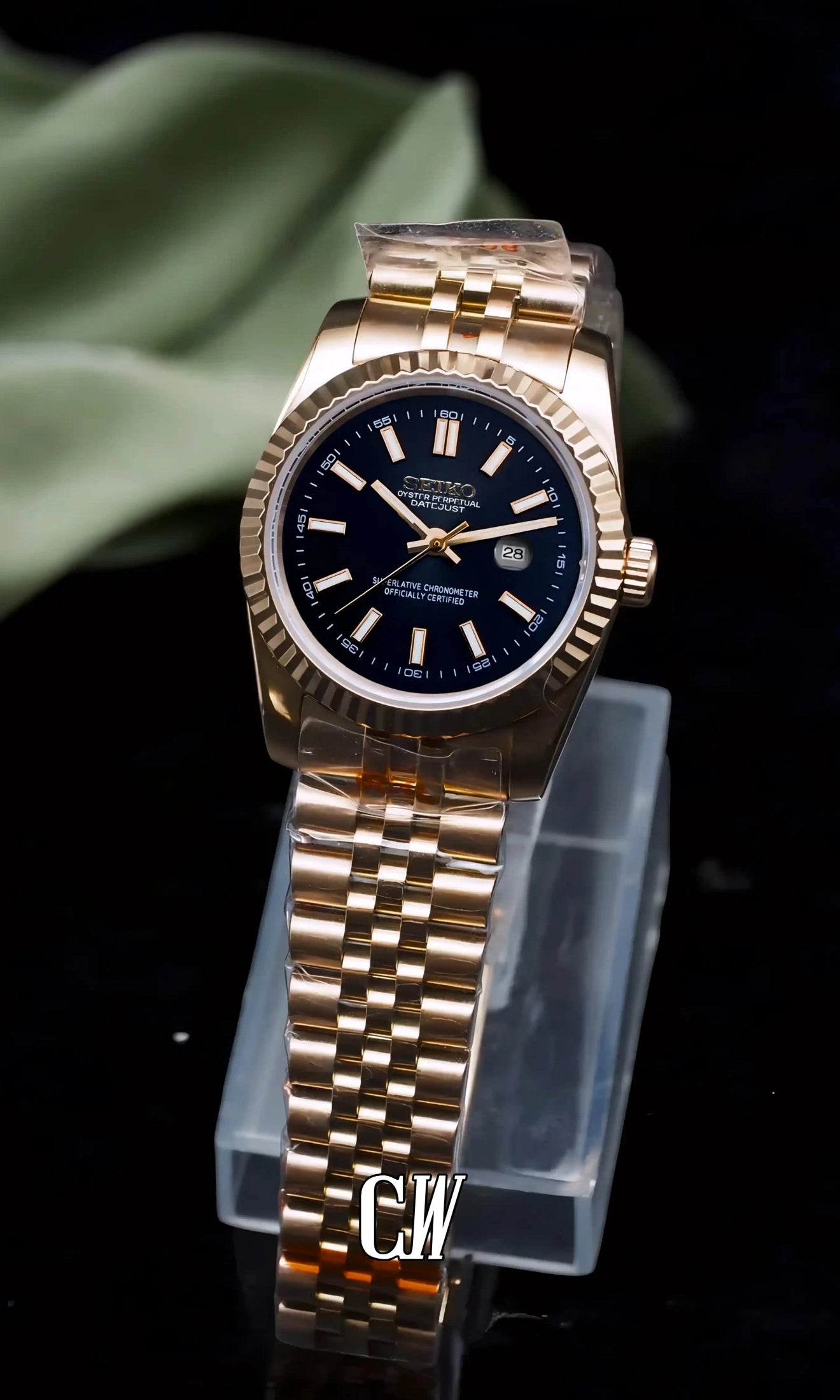 Ladies Seikojust mod watch 31mm rose gold brown - Circa Watch Labs