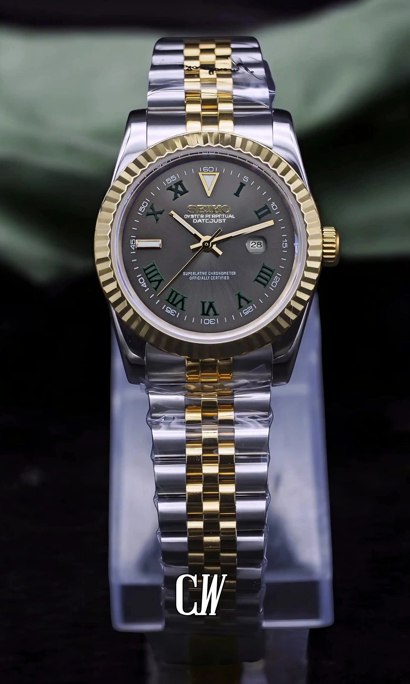 seiko mod Ladies Seikojust mod watch 31mm wimbledon two tone gold silver