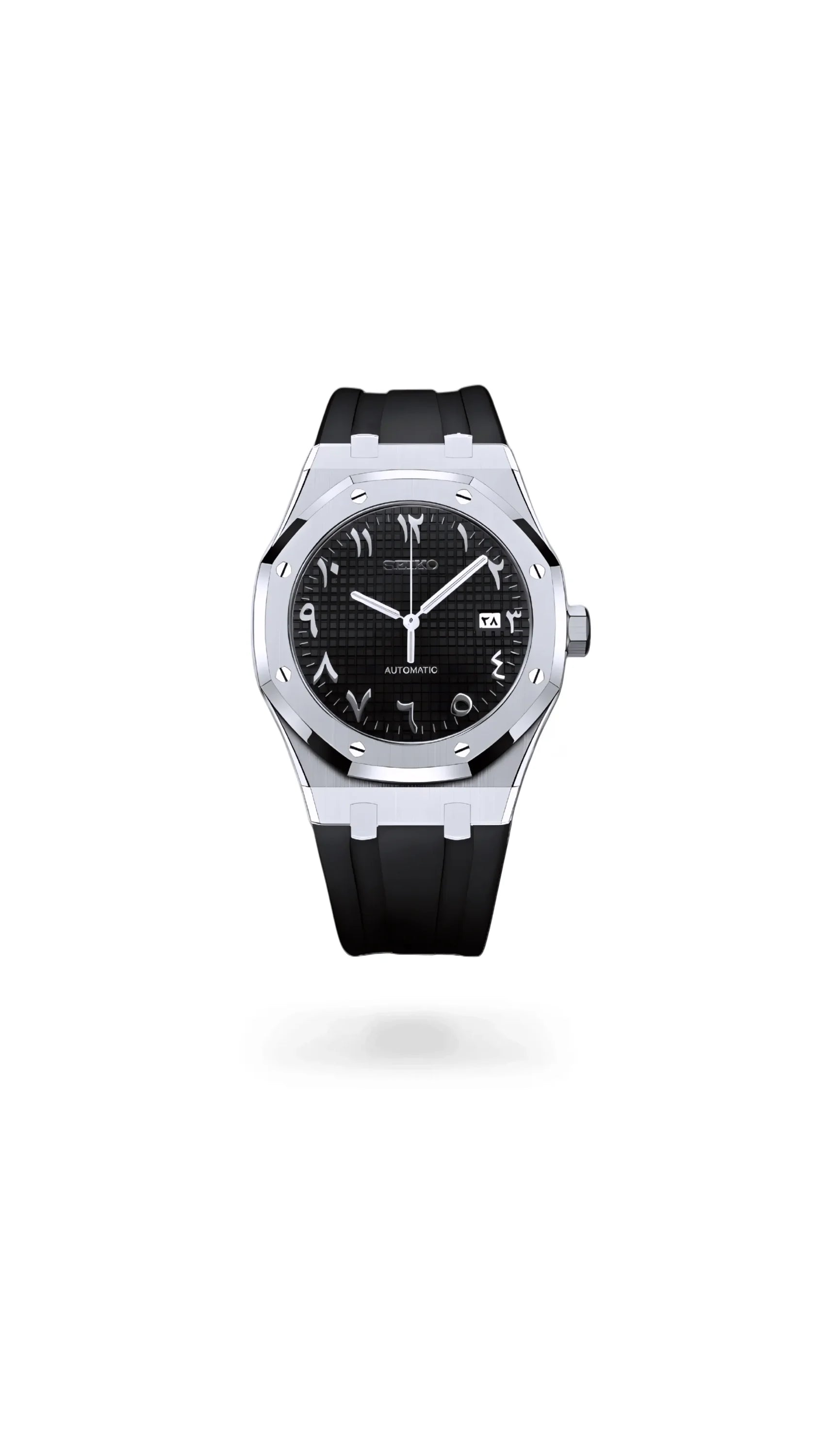 Mod Royal Seikoak automatic watch 'black' arabic - Circa Watch Labs
