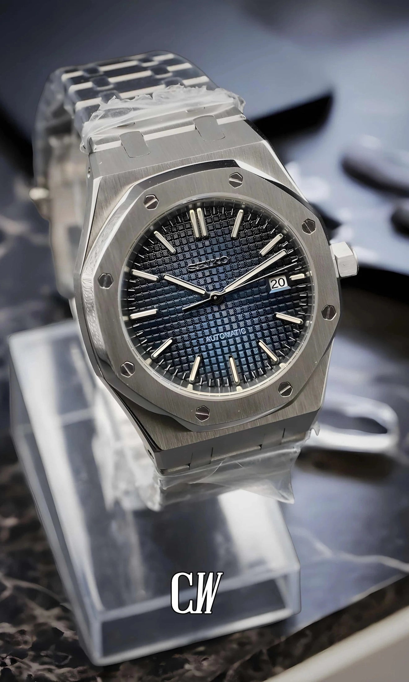 Mod Royal Seikoak automatic watch 'blue' - Circa Watch Labs