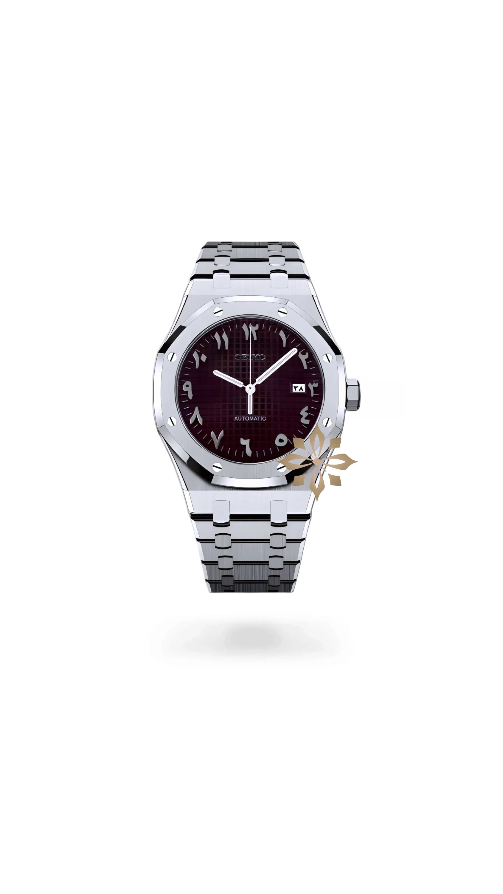 Mod Royal Seikoak automatic watch 'brown' arabic - Circa Watch Labs