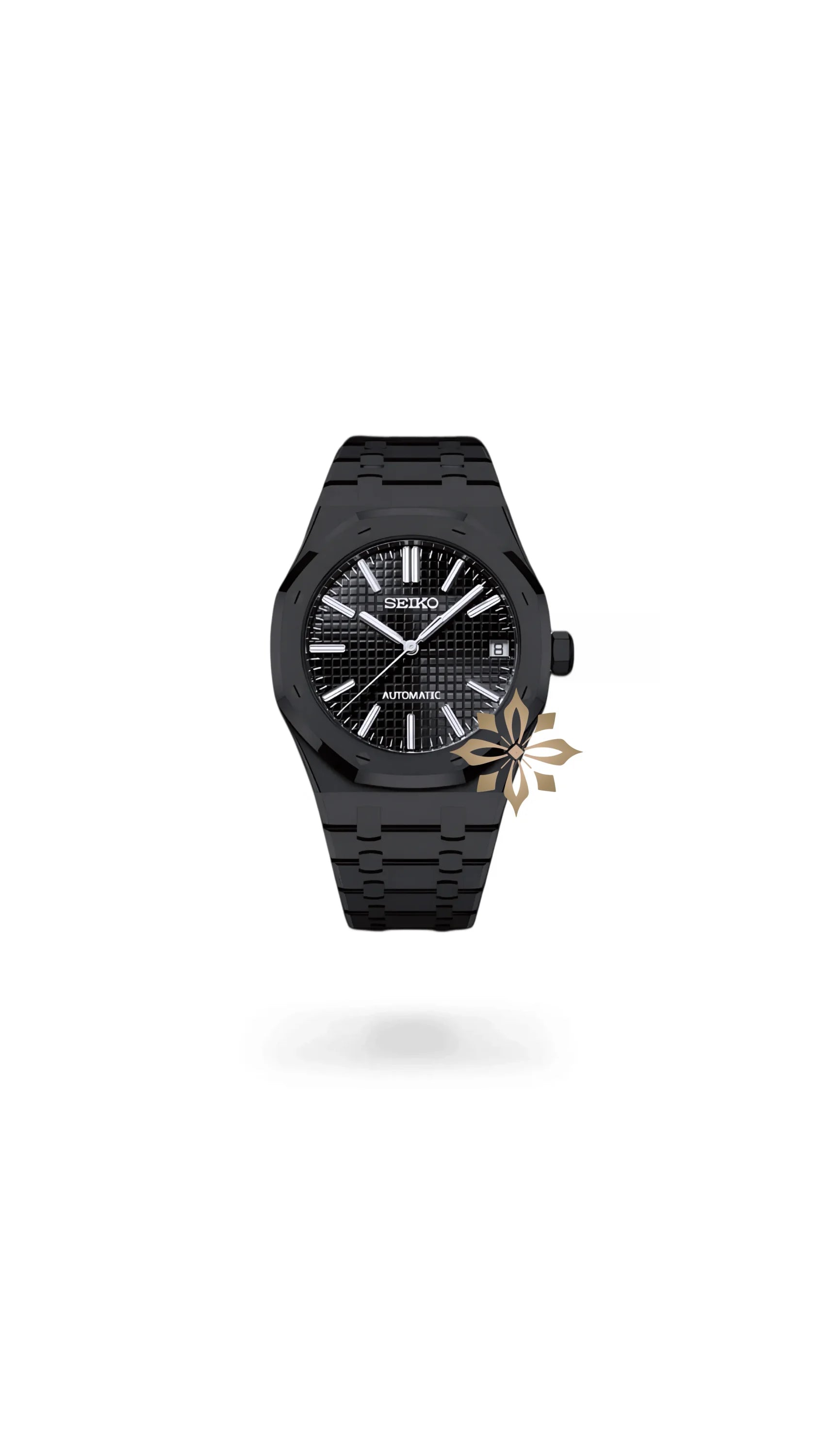 Mod Royal Seikoak watch 'Triple black' - Circa Watch Labs seiko mod