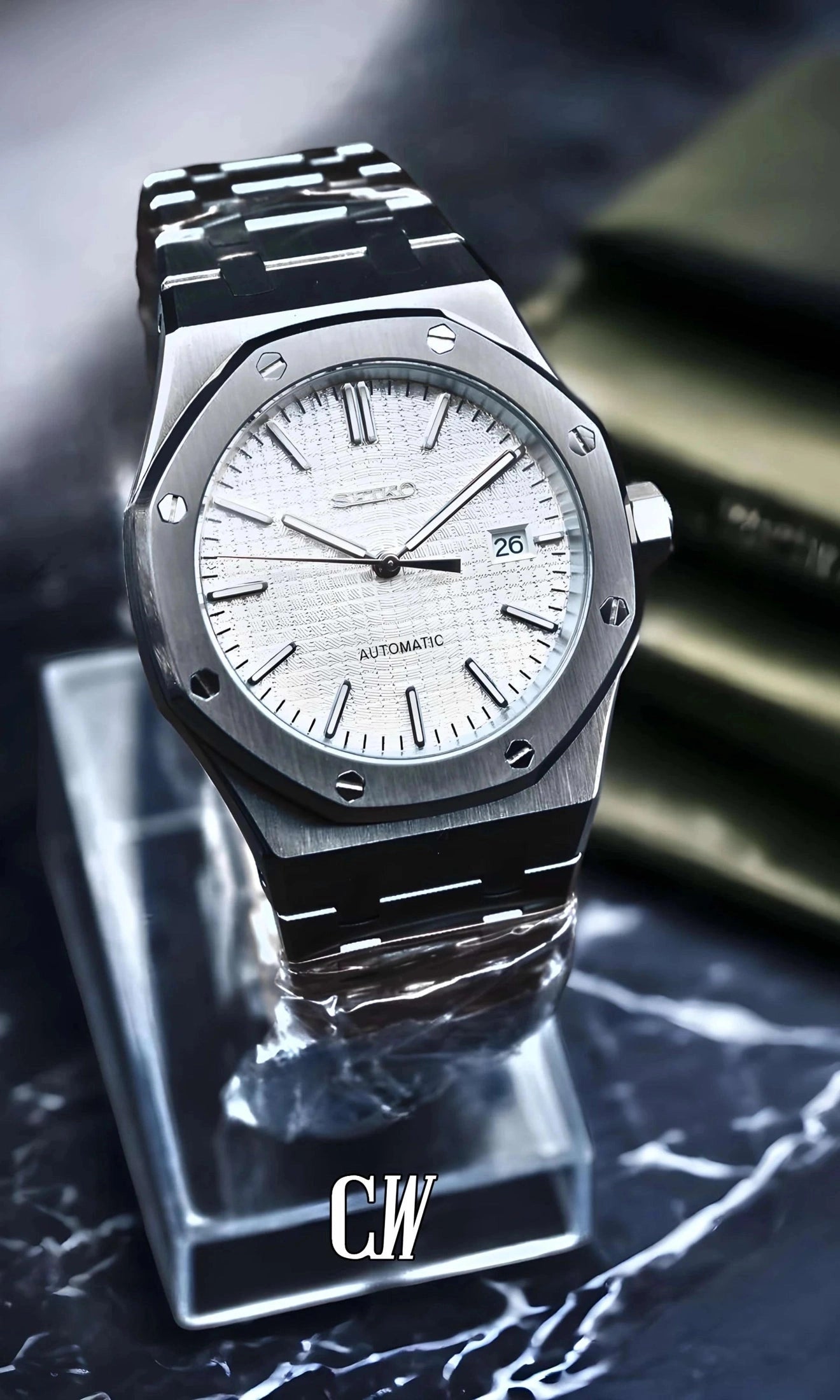 Mod Royal Seikoak watch 'white' - Circa Watch Labs