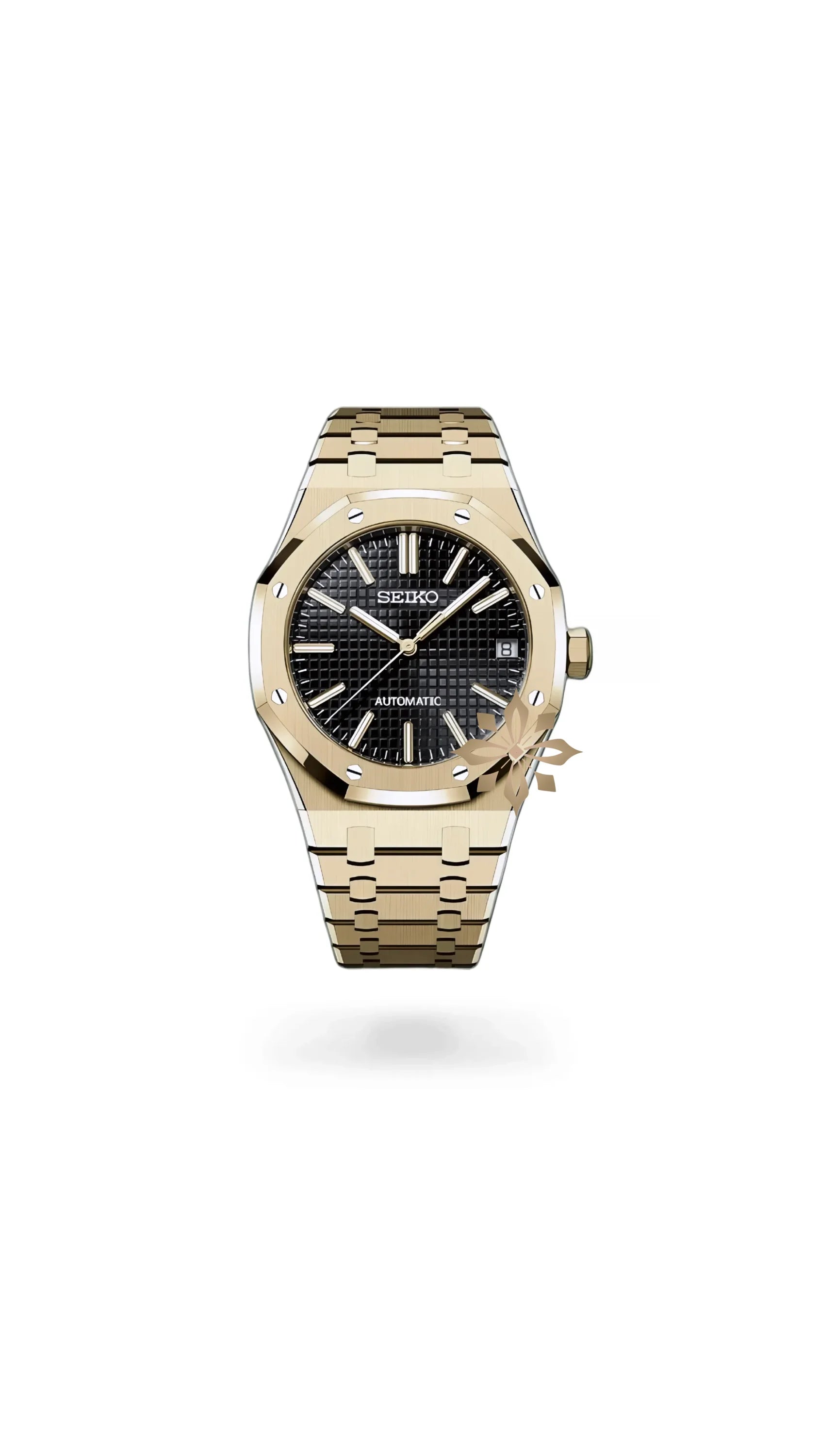 Mod Royal Seikoak watch 'Yellow Gold' - Circa Watch Labs seiko mod