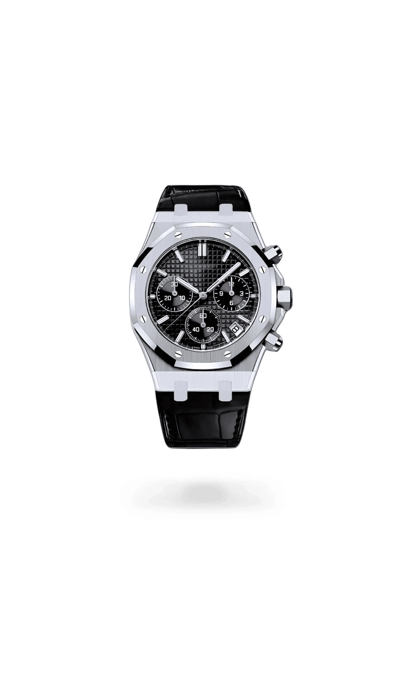 Oak mod chronograph black watch - Circa Watch Labs seiko mod