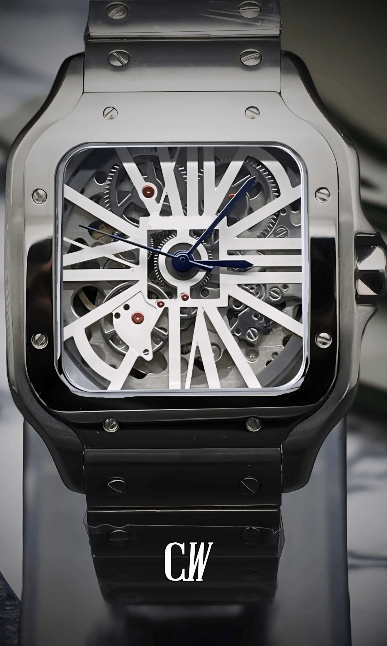 Santeiko Mod Santos style Skeleton watch - Circa Watch Labs