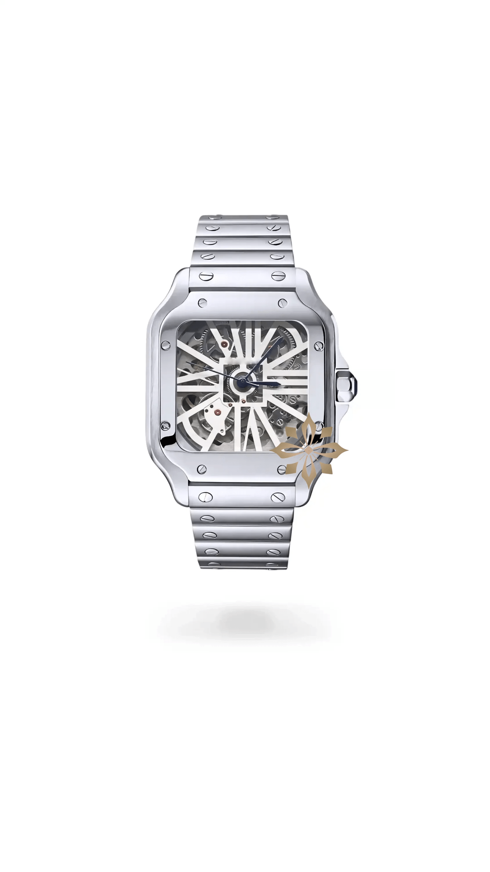 Santeiko Mod Santos style Skeleton watch