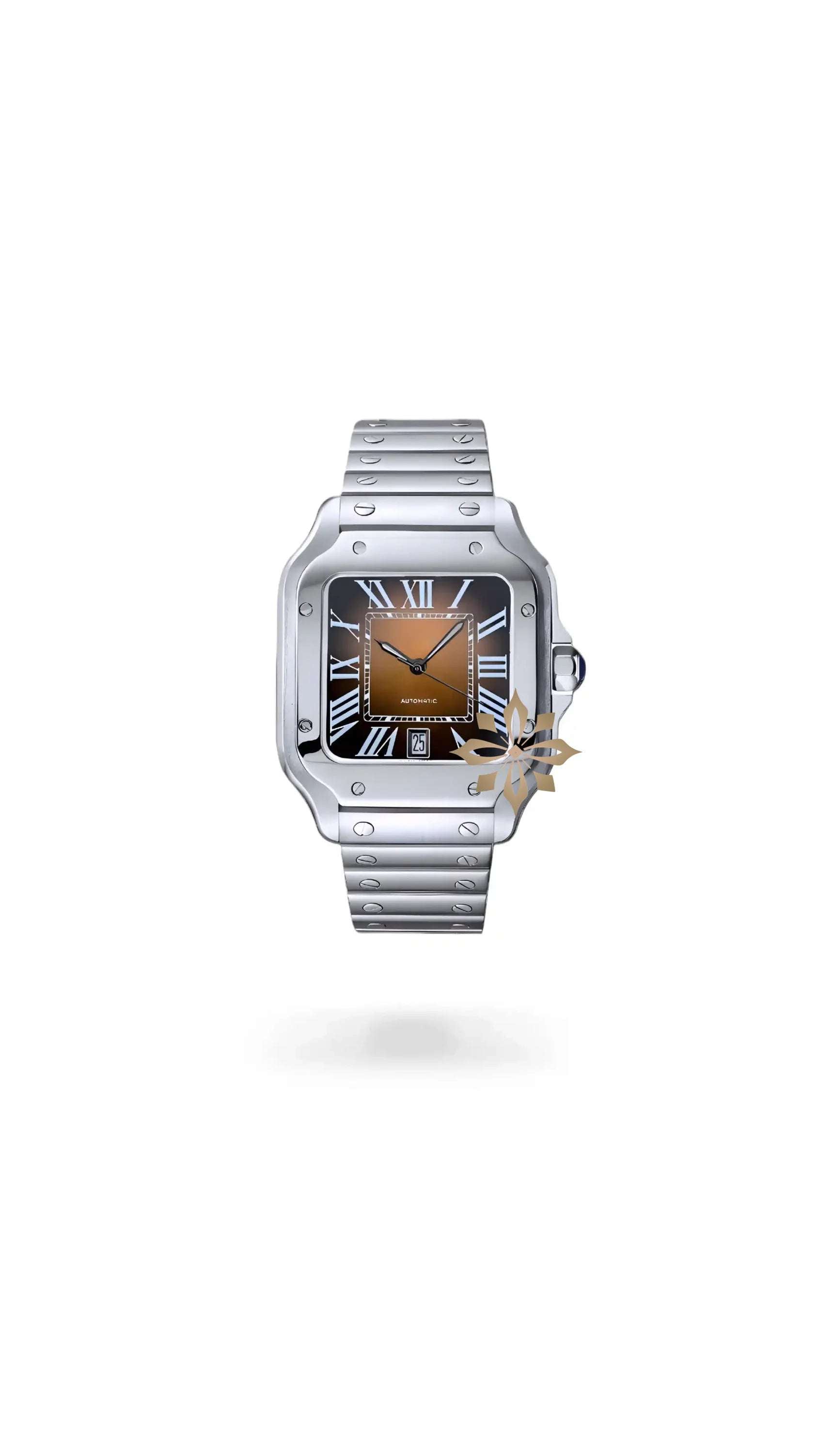 Santeiko Mod Santos style watch brown