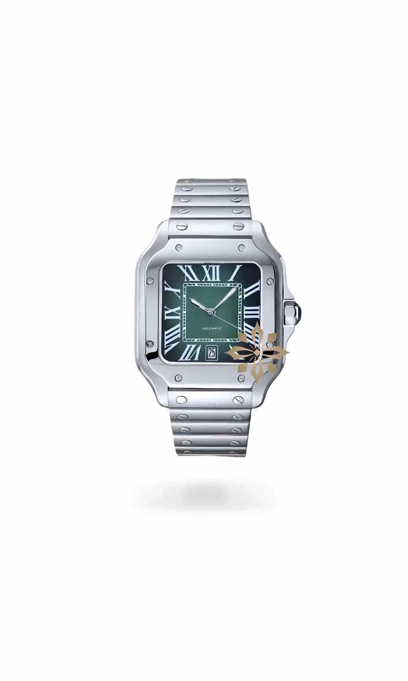 Santeiko Mod Santos style watch green - Circa Watch Labs