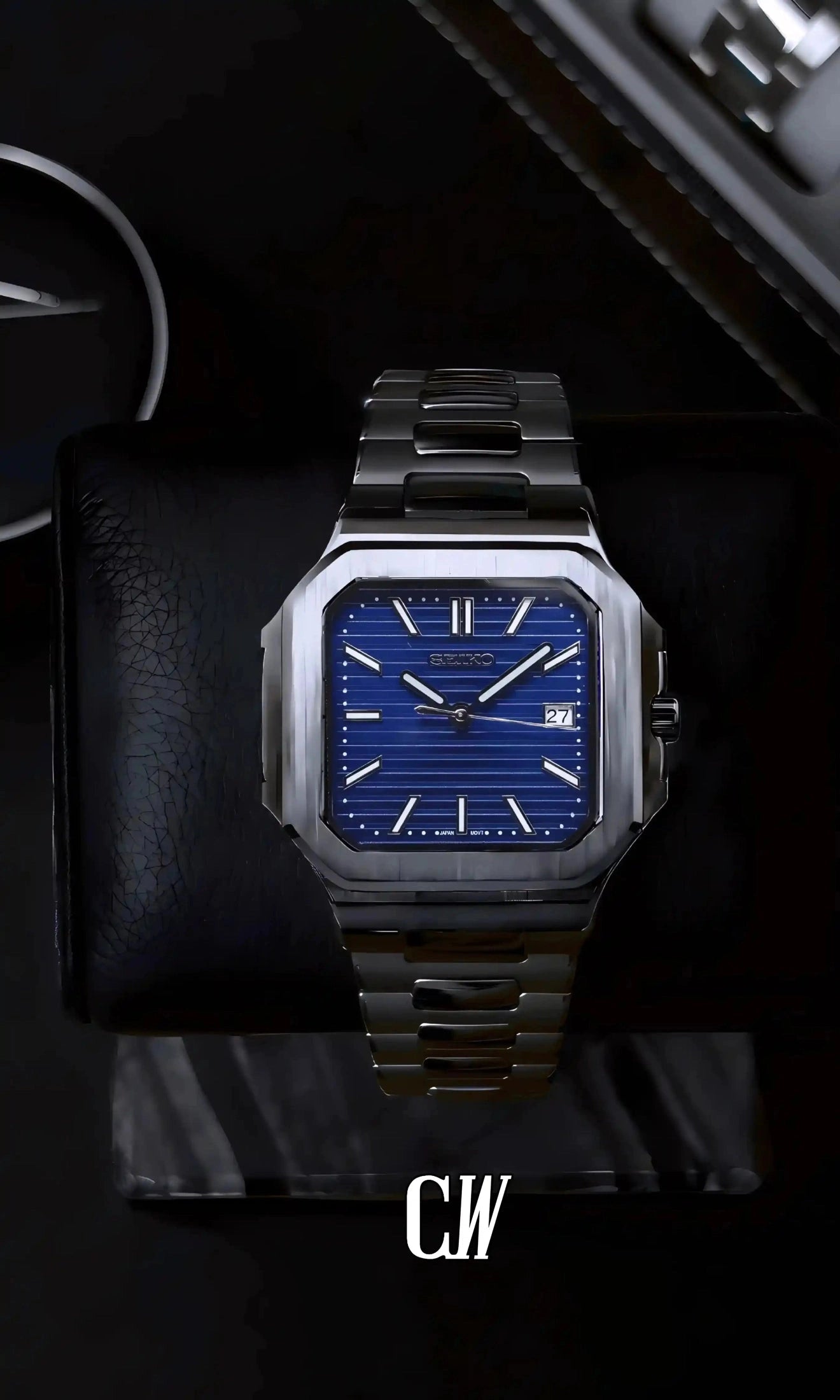 seiko mod Seikocubitus mod watch blue