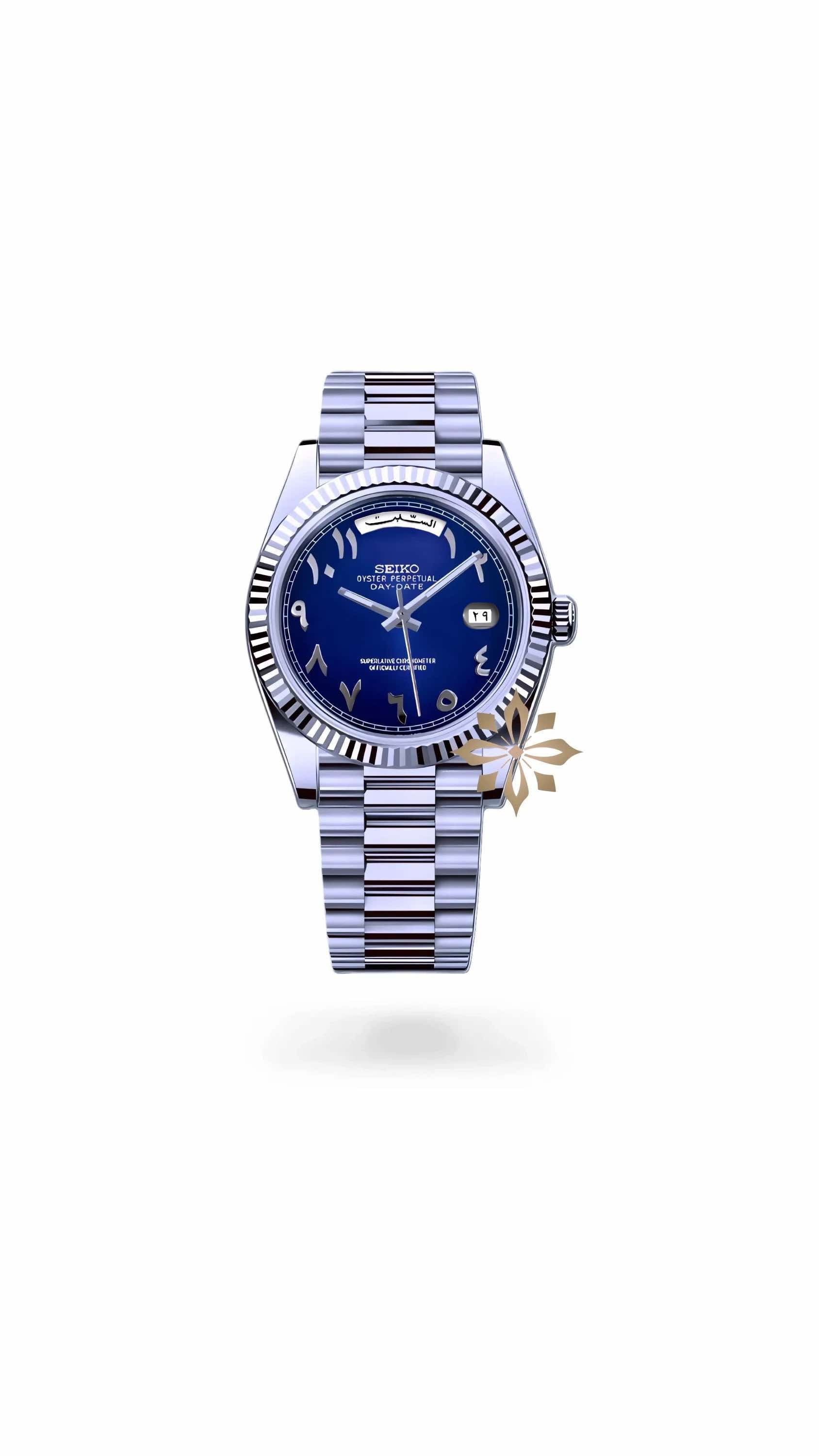 Seikojust mod daydate dark blue arabic automatic watch