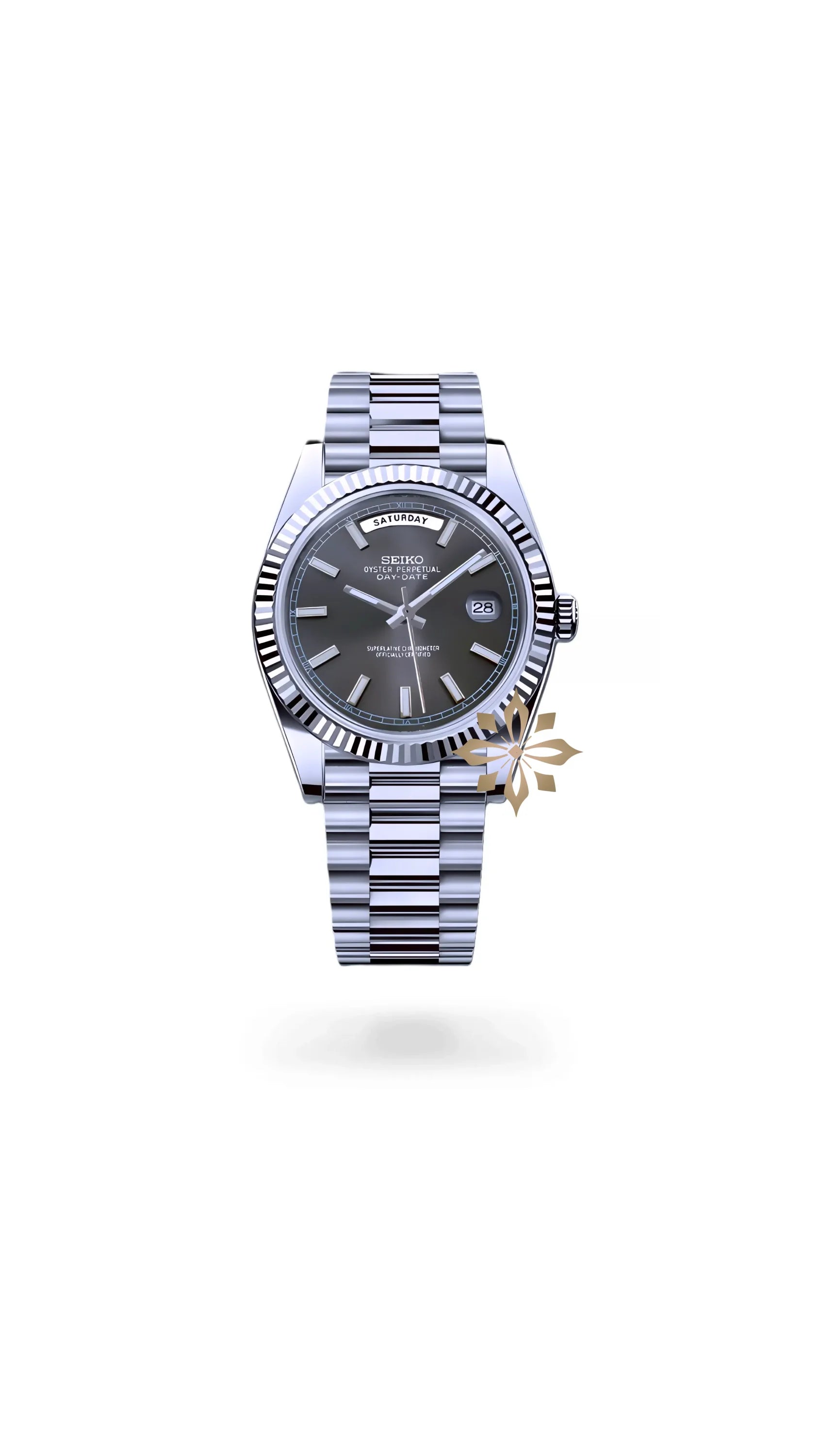 Seikojust mod daydate grey automatic watch - Circa Watch Labs