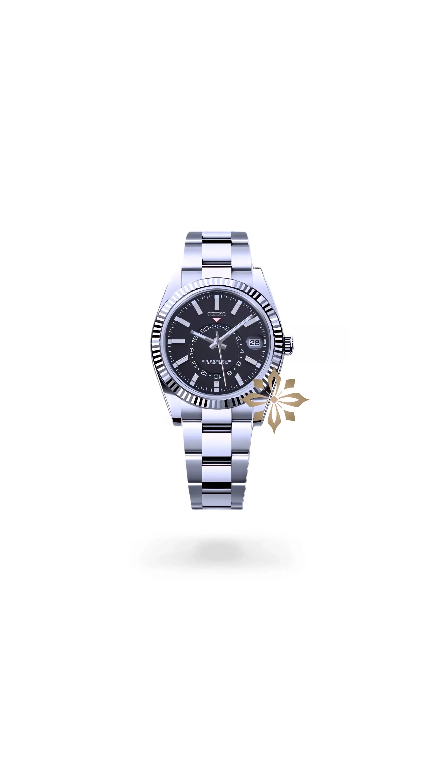 Seikojust mod skydweller watch black - Circa Watch Labs