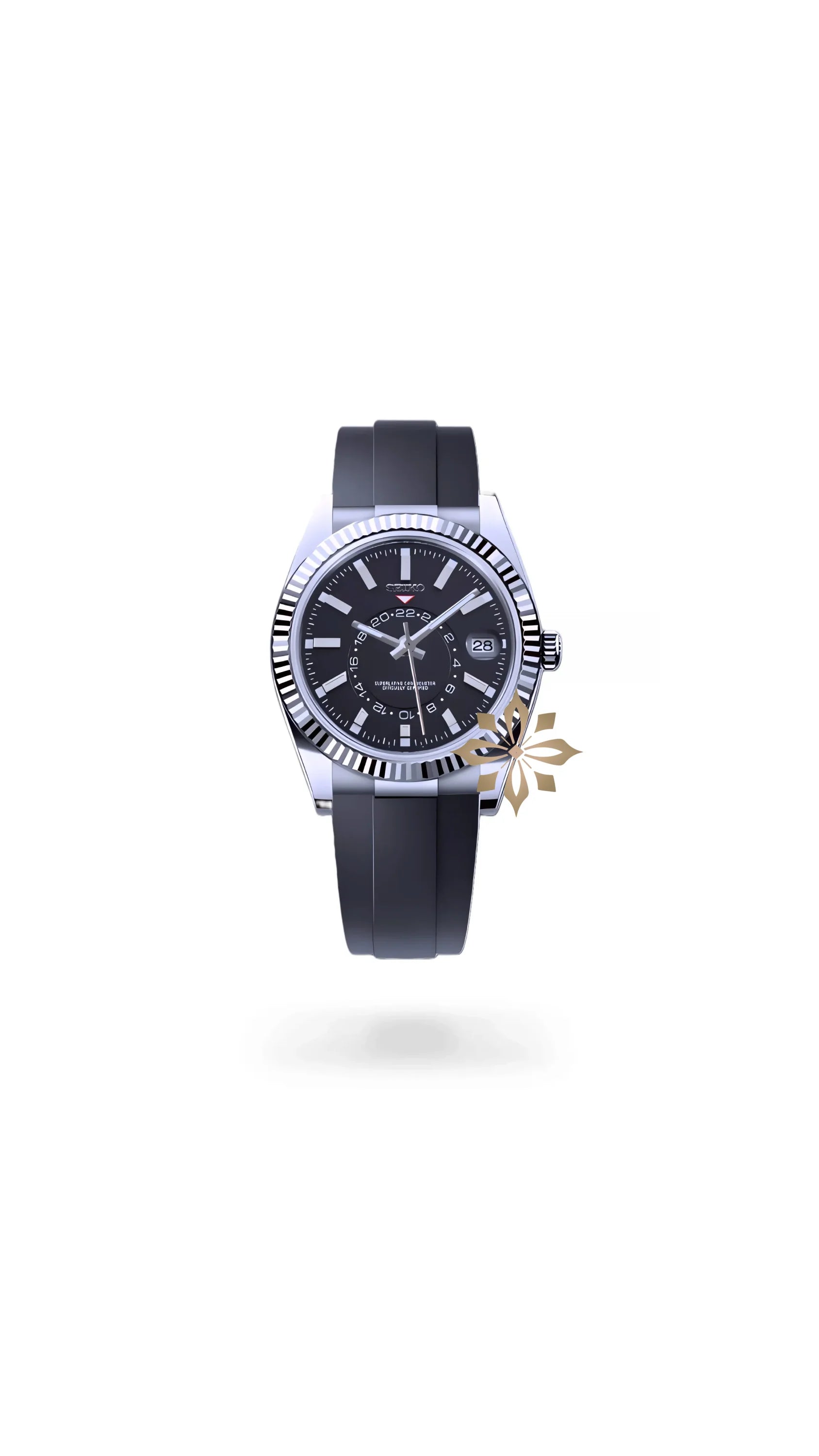 Seikojust mod skydweller watch black - Circa Watch Labs