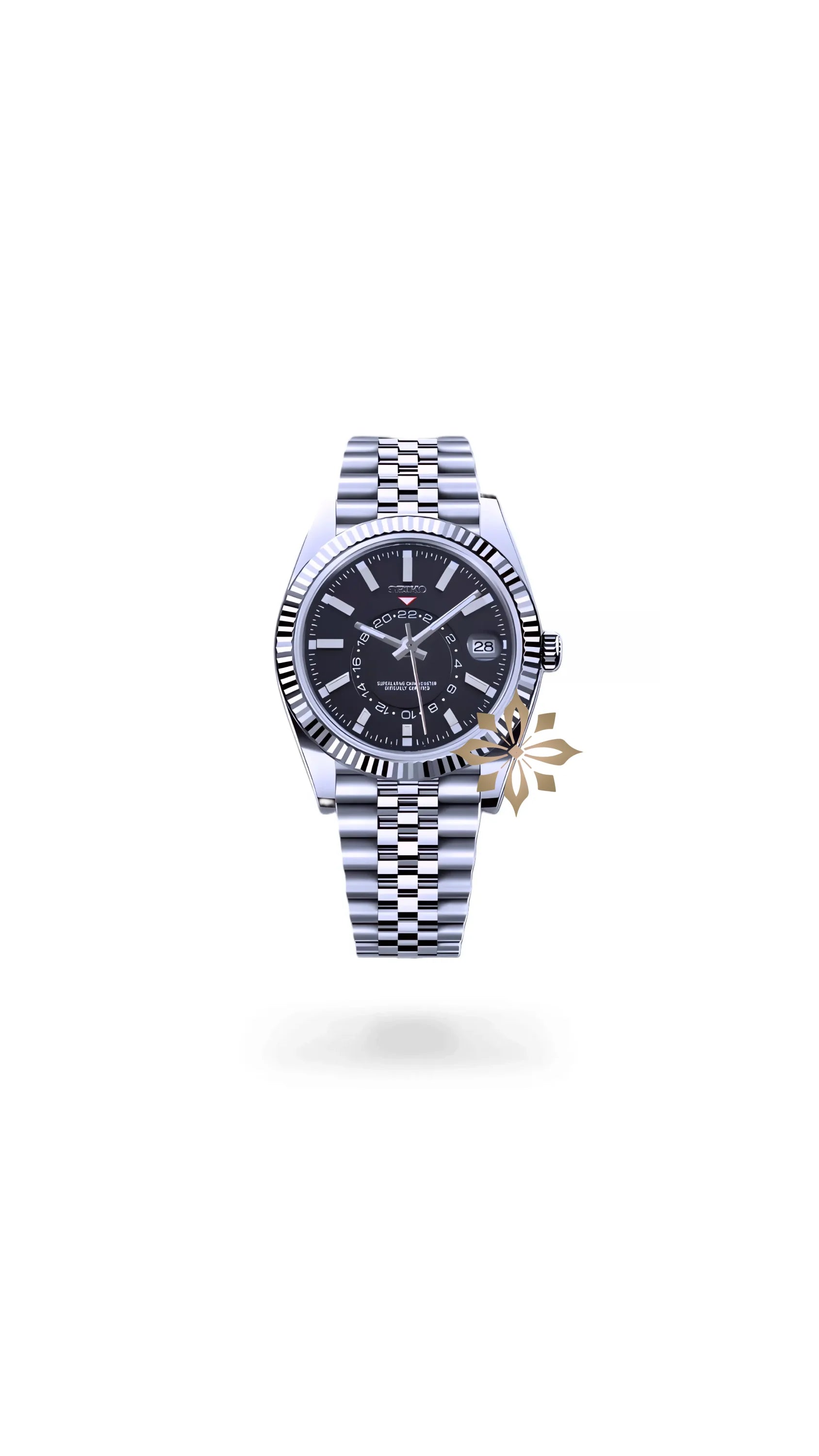 Seikojust mod skydweller watch black - Circa Watch Labs
