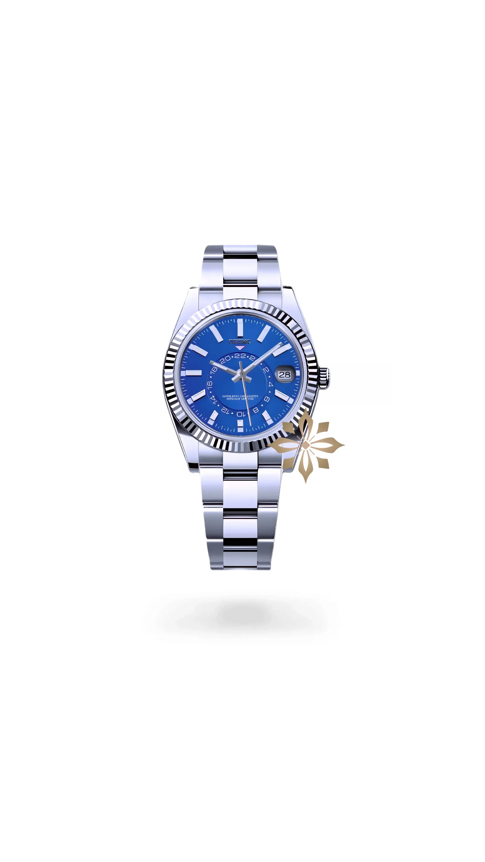 Seikojust mod skydweller watch blue - Circa Watch Labs