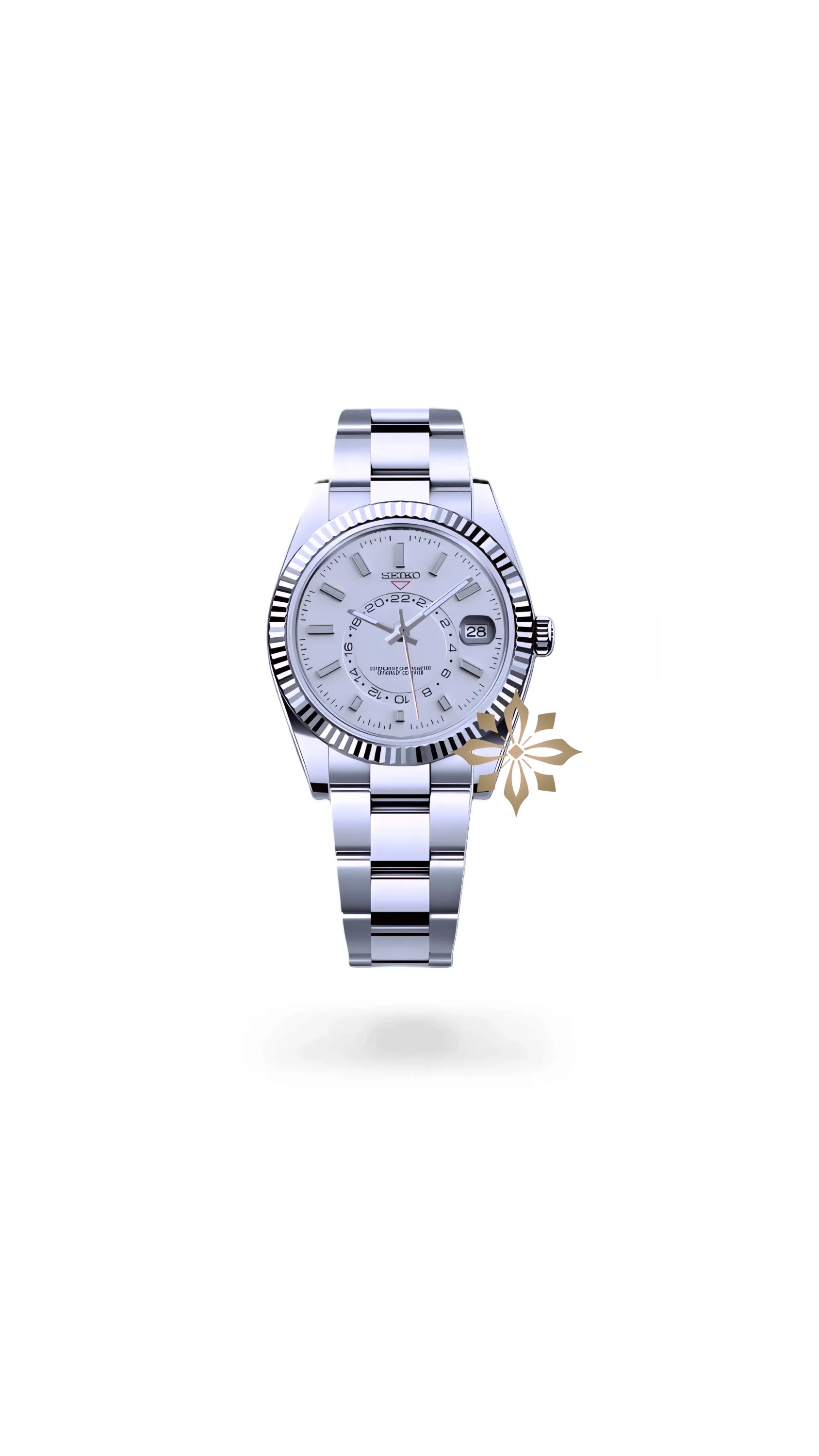 Seikojust mod skydweller watch white - Circa Watch Labs