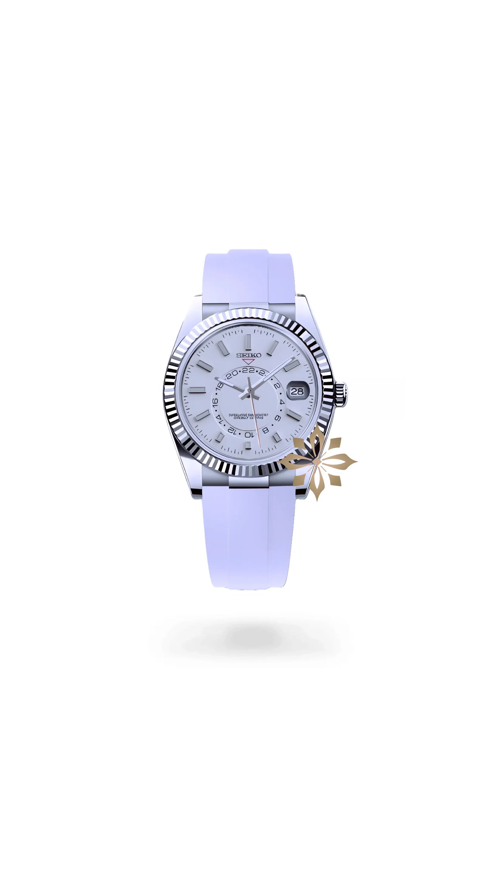 Seikojust mod skydweller watch white - Circa Watch Labs