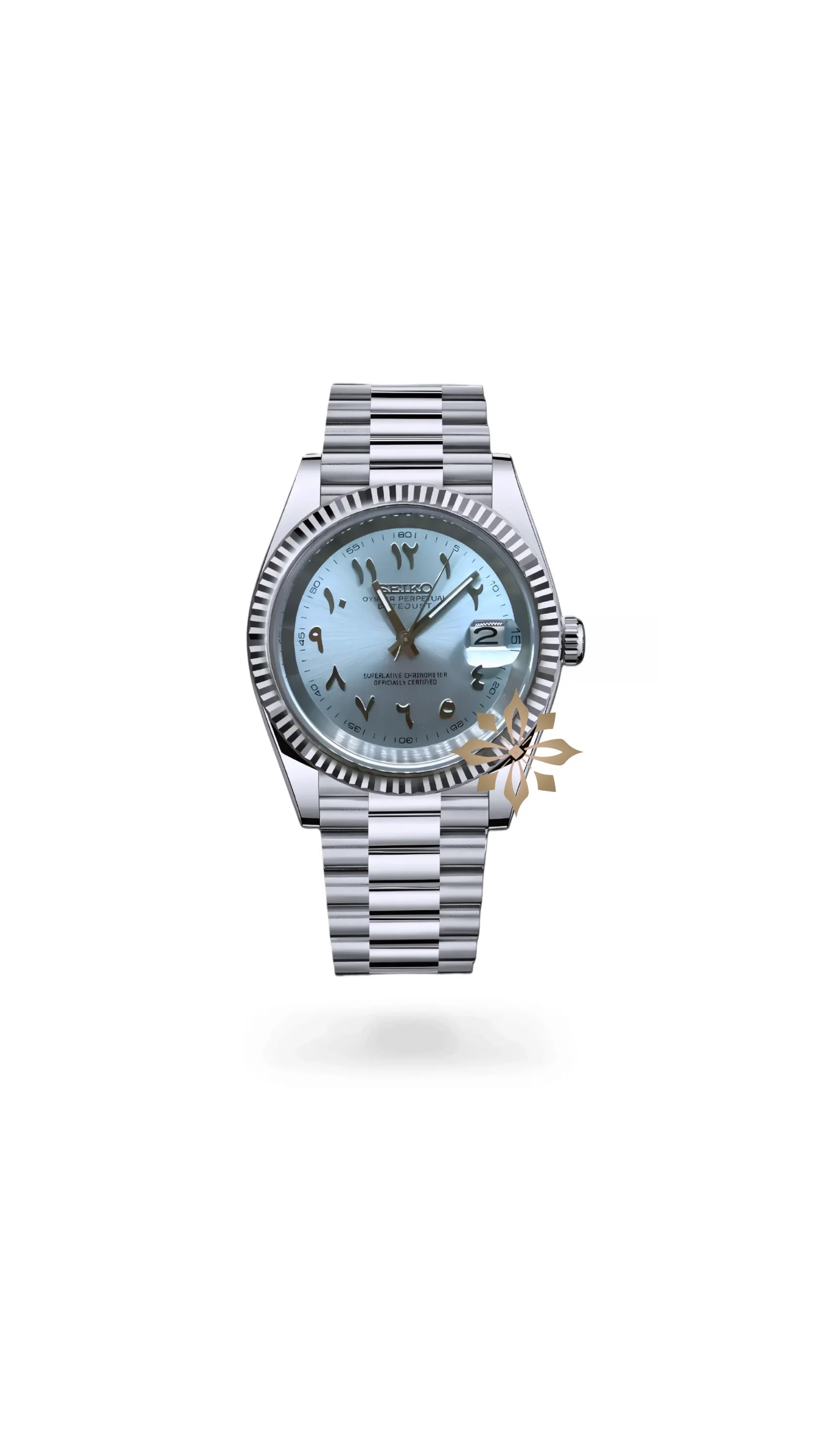 Seikojust mod watch 'arabic ice blue' - Circa Watch Labs seiko mod
