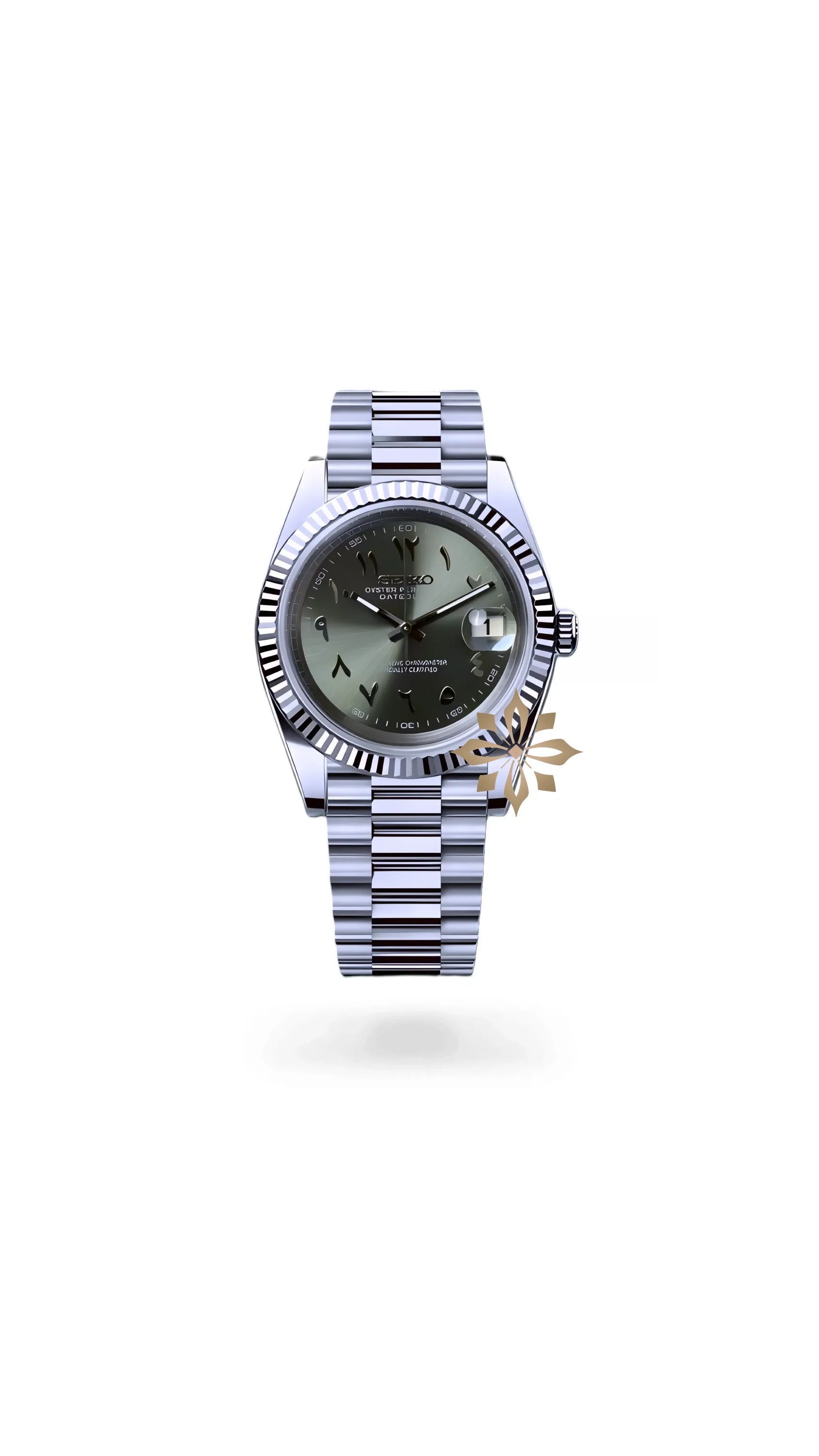 Seikojust mod watch 'arabic olive green' - Circa Watch Labs