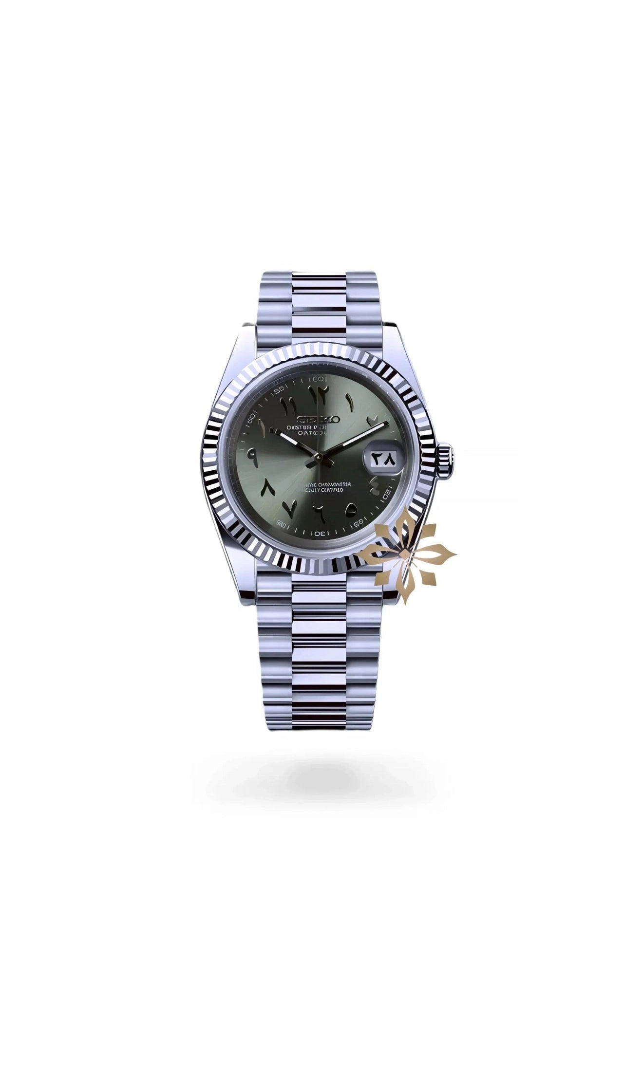 Seikojust mod watch 'arabic olive green' - Circa Watch Labs