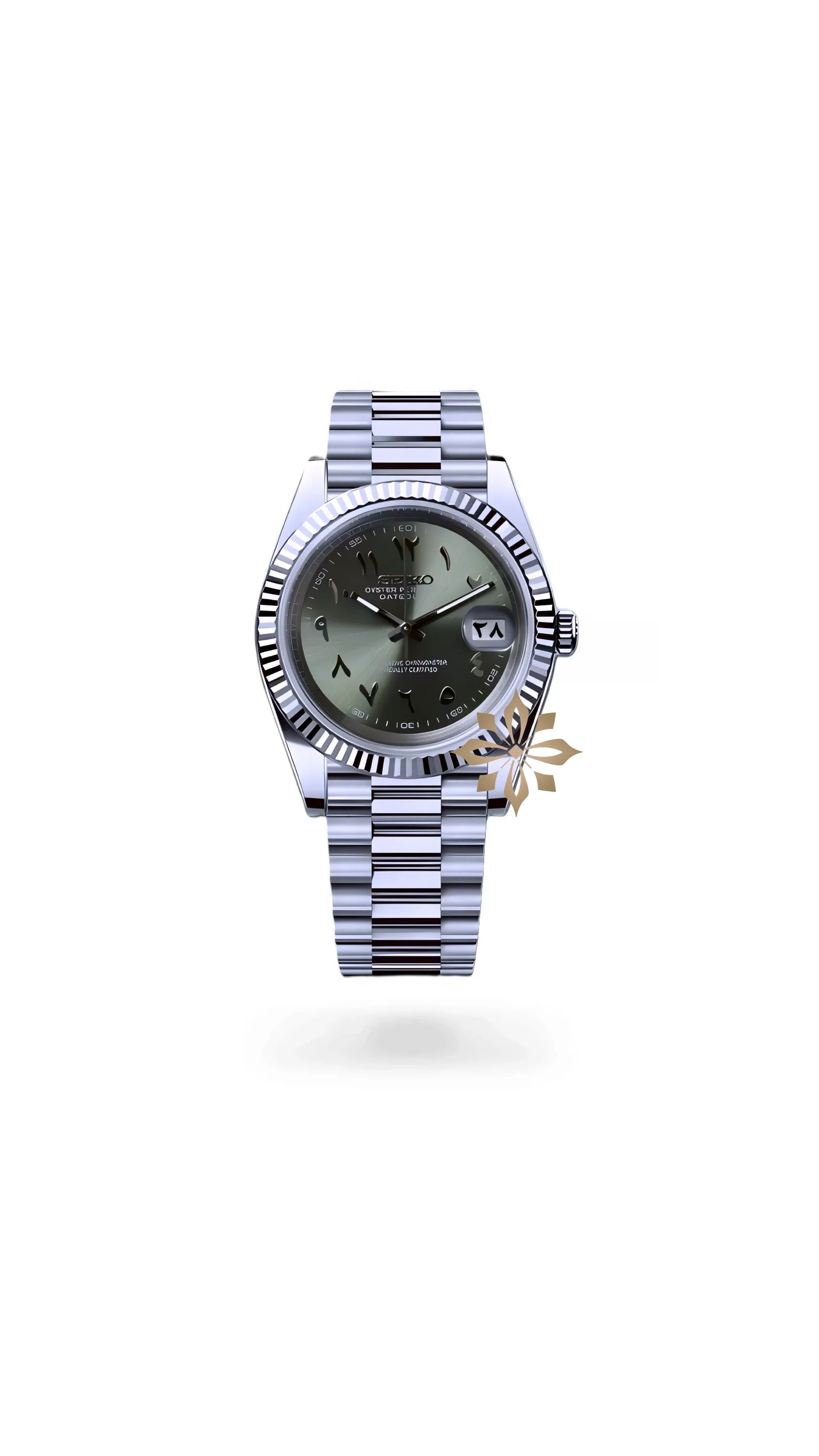 Seikojust mod watch 'arabic olive green' - Circa Watch Labs