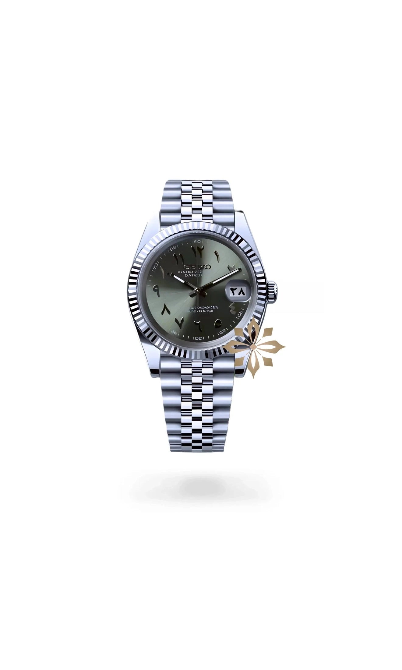Seikojust mod watch 'arabic olive green' - Circa Watch Labs