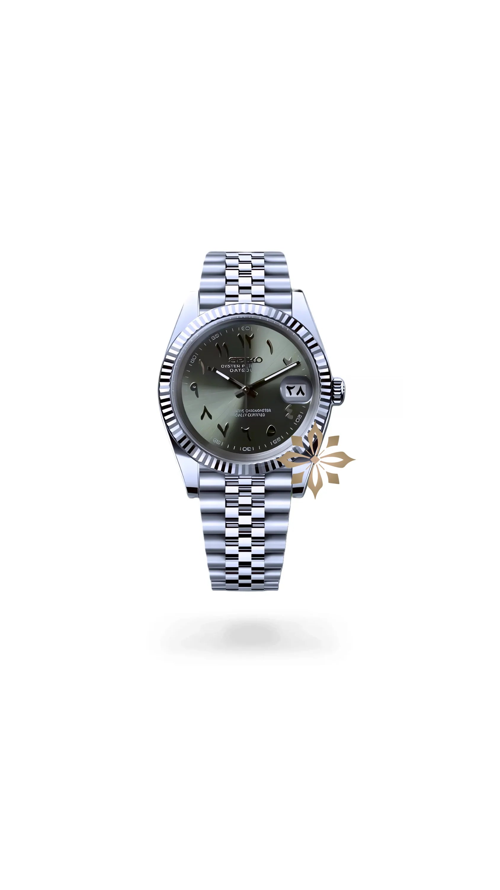 Seikojust mod watch 'arabic olive green' - Circa Watch Labs