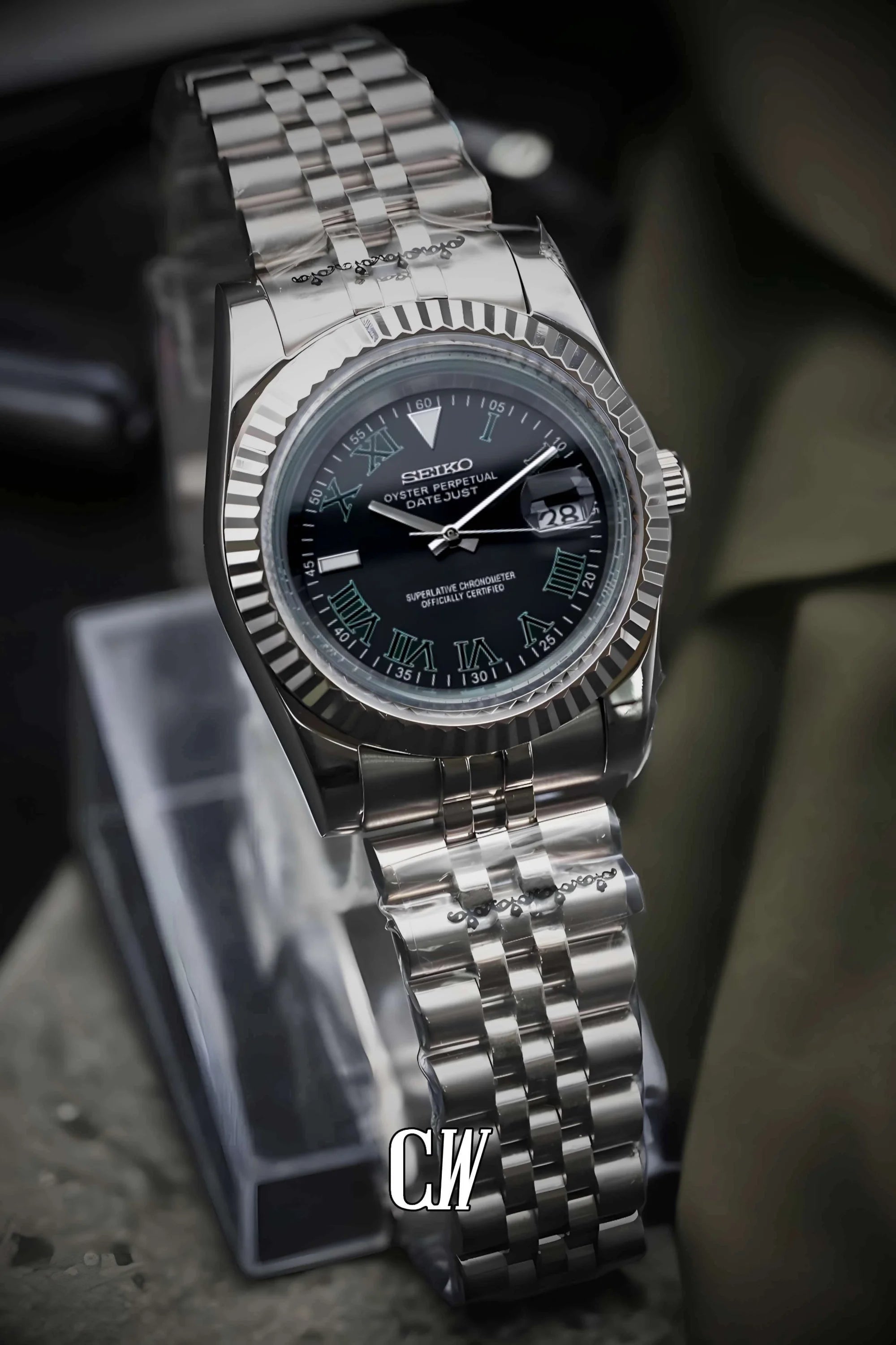 Seikojust mod Wimbledon watch black - Circa Watch Labs