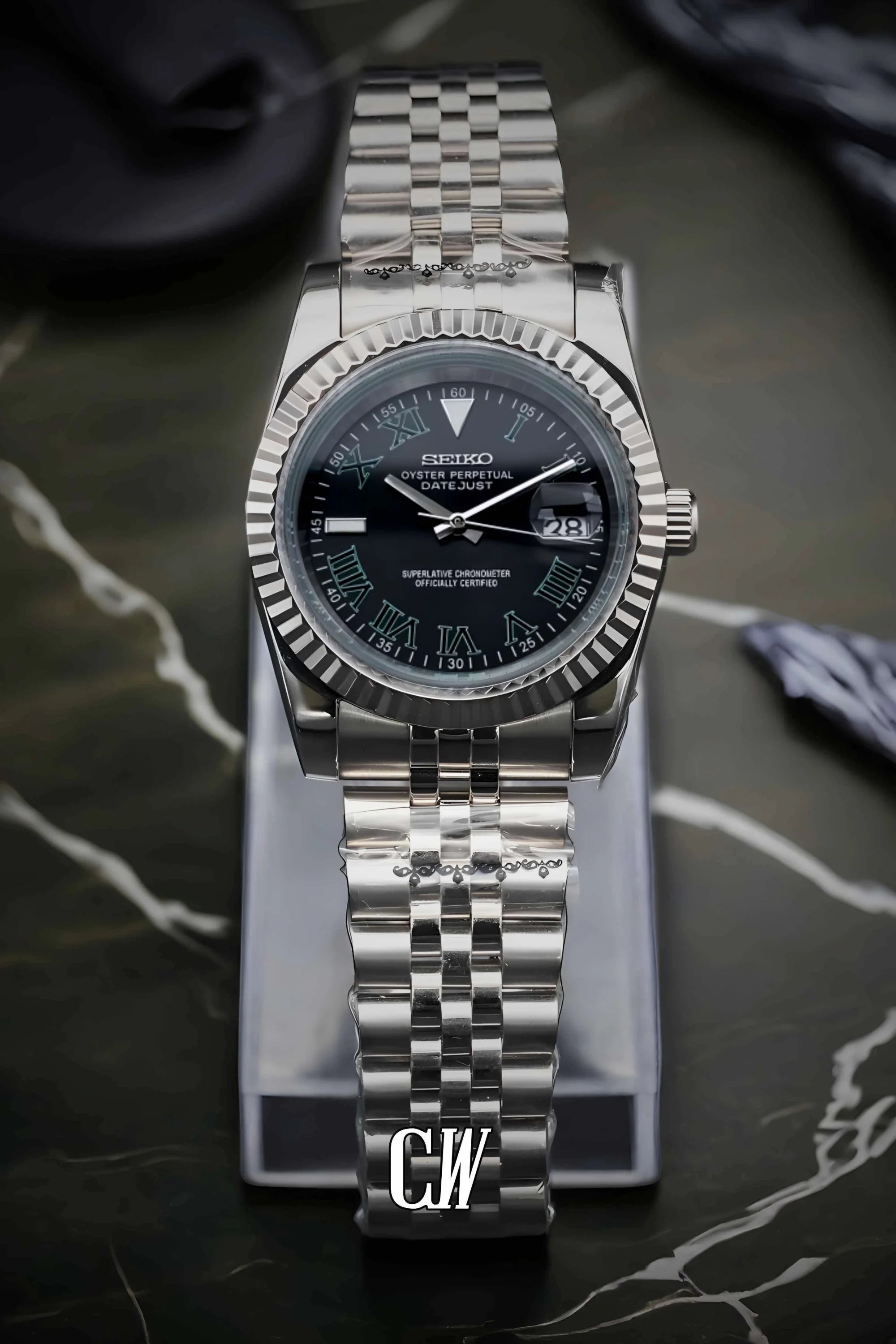 Seikojust mod Wimbledon watch black - Circa Watch Labs