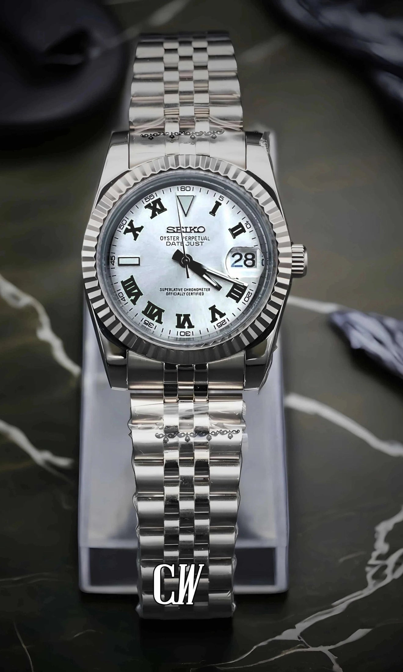 Seikojust mod Wimbledon watch white - Circa Watch Labs seiko mod