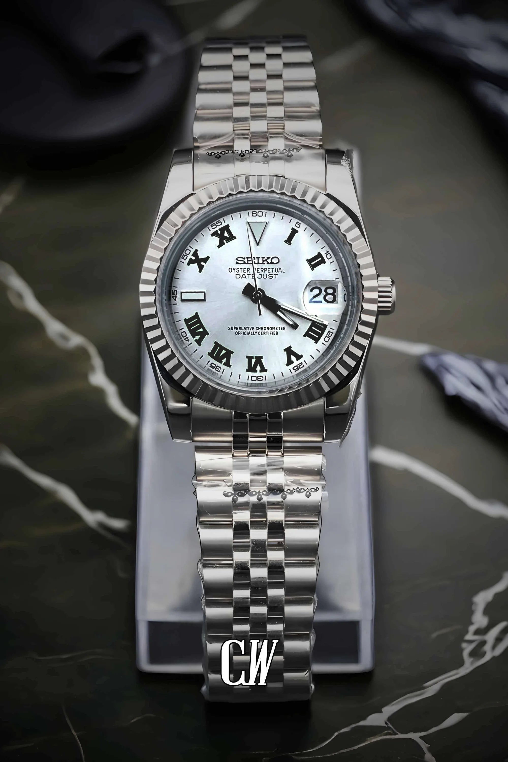 Seikojust mod Wimbledon watch white - Circa Watch Labs seiko mod