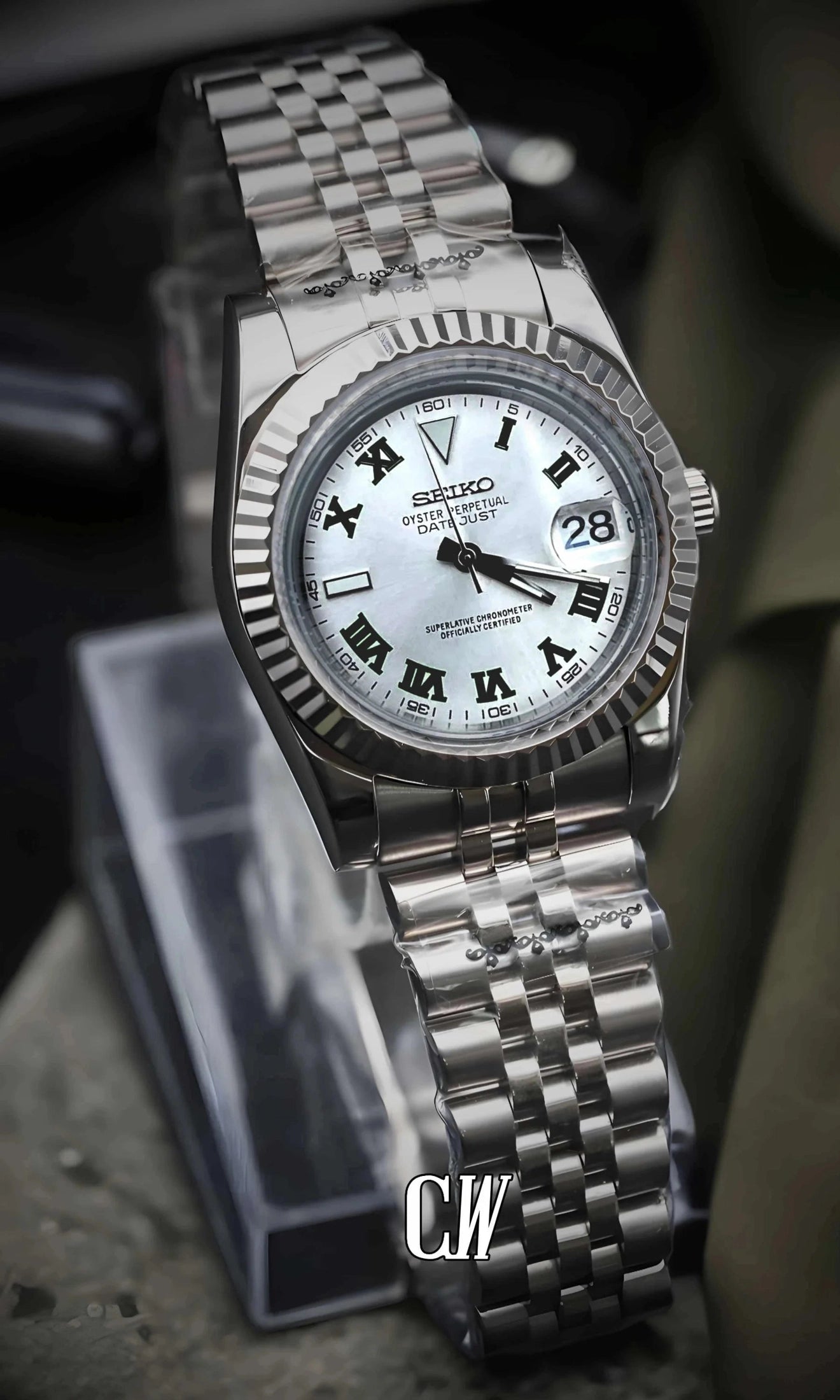 Seikojust mod Wimbledon watch white - Circa Watch Labs