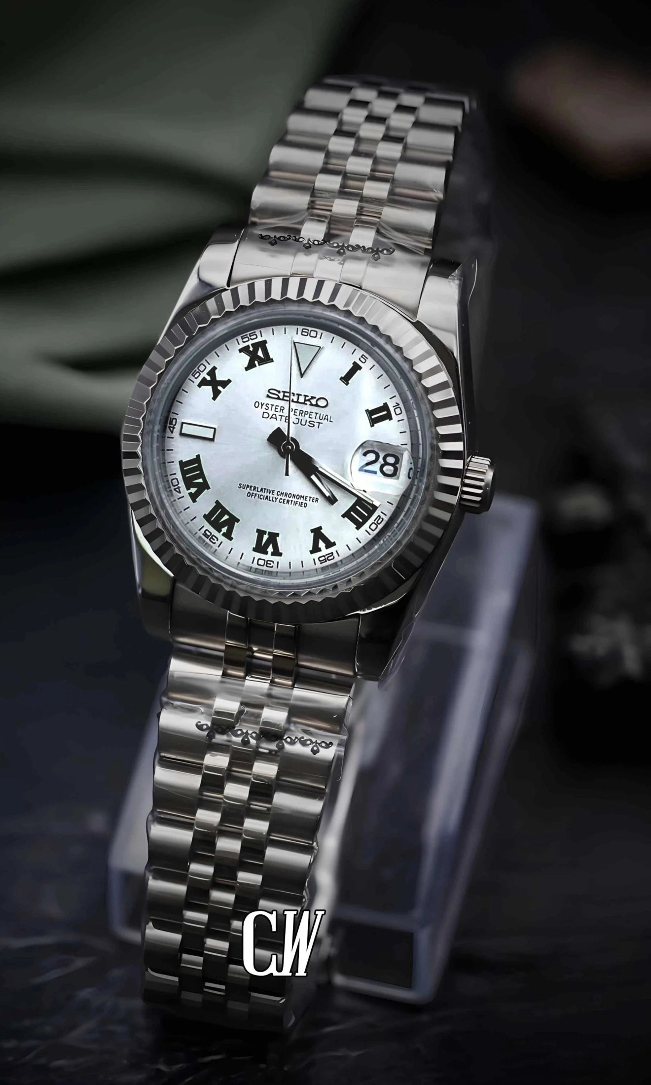 Seikojust mod Wimbledon watch white - Circa Watch Labs