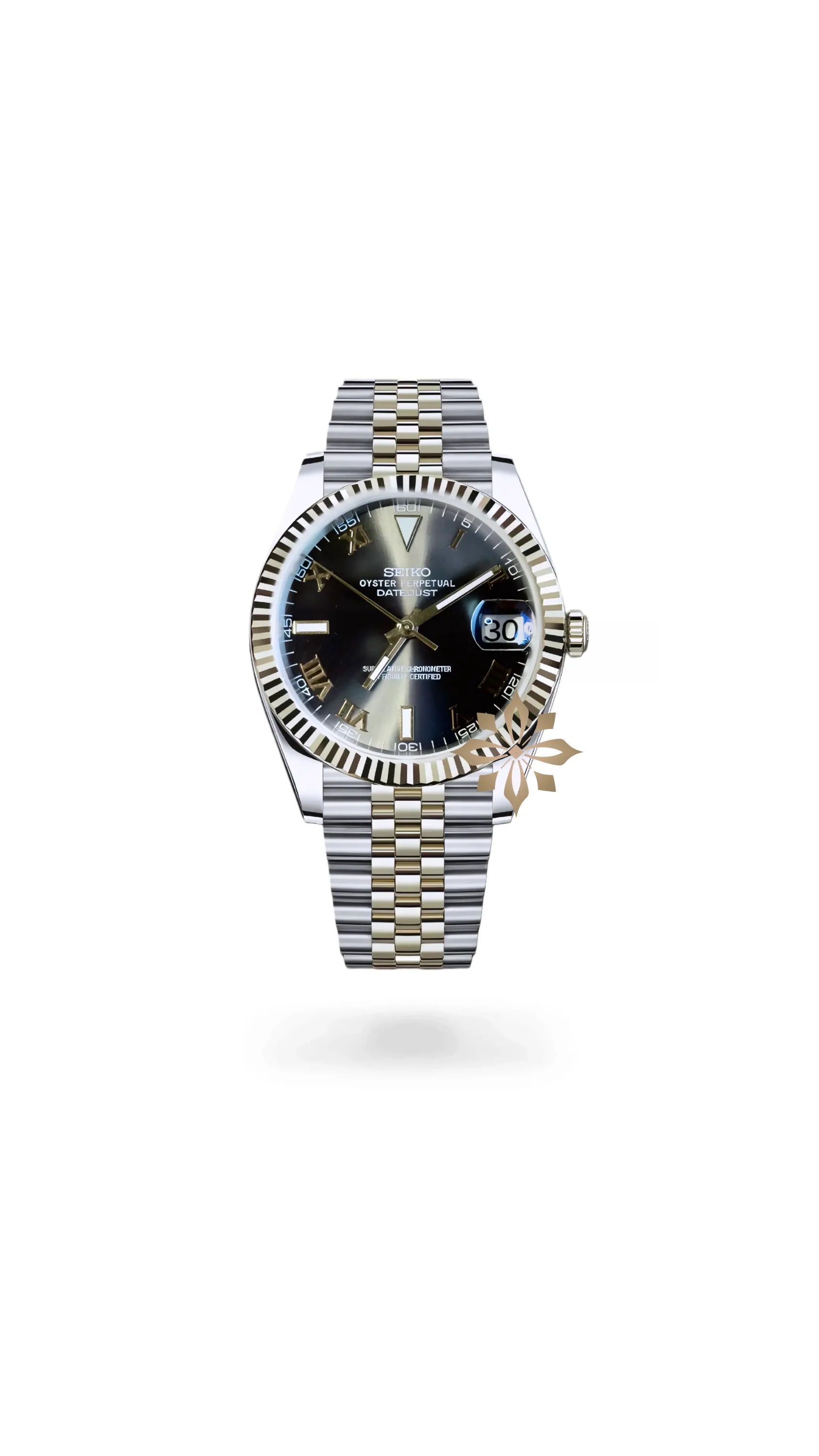 Seikojust mod Wimbledon watch Yellow gold - Circa Watch Labs seiko mod