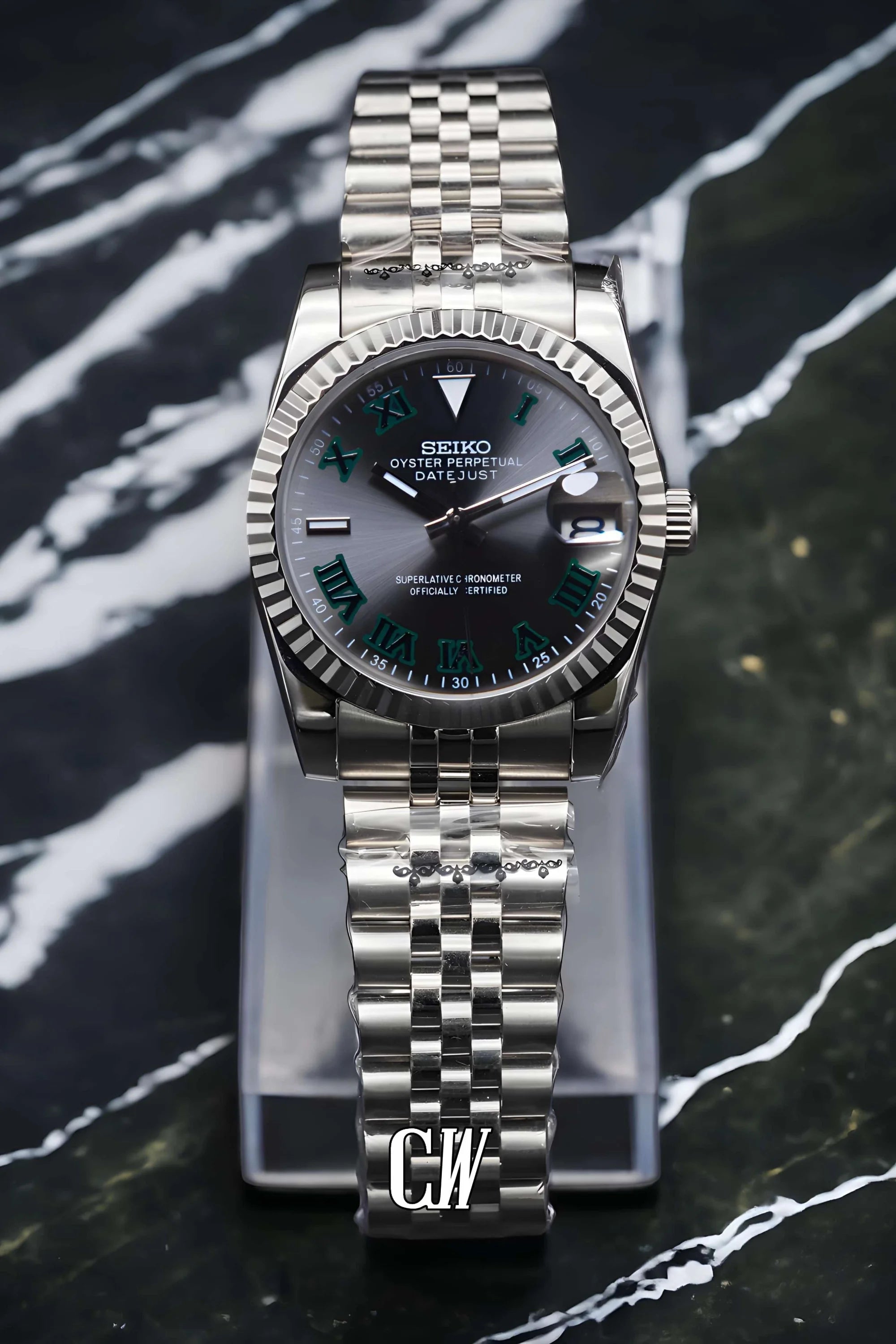 Seikojust Wimbledon watch silver - Circa Watch Labs seiko mod