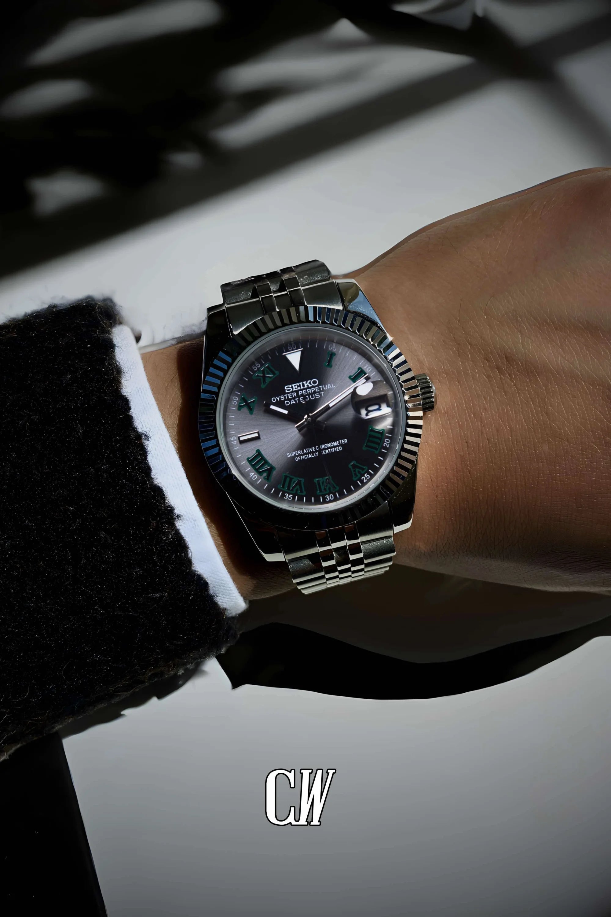 Seikojust Wimbledon watch silver - Circa Watch Labs seiko mod