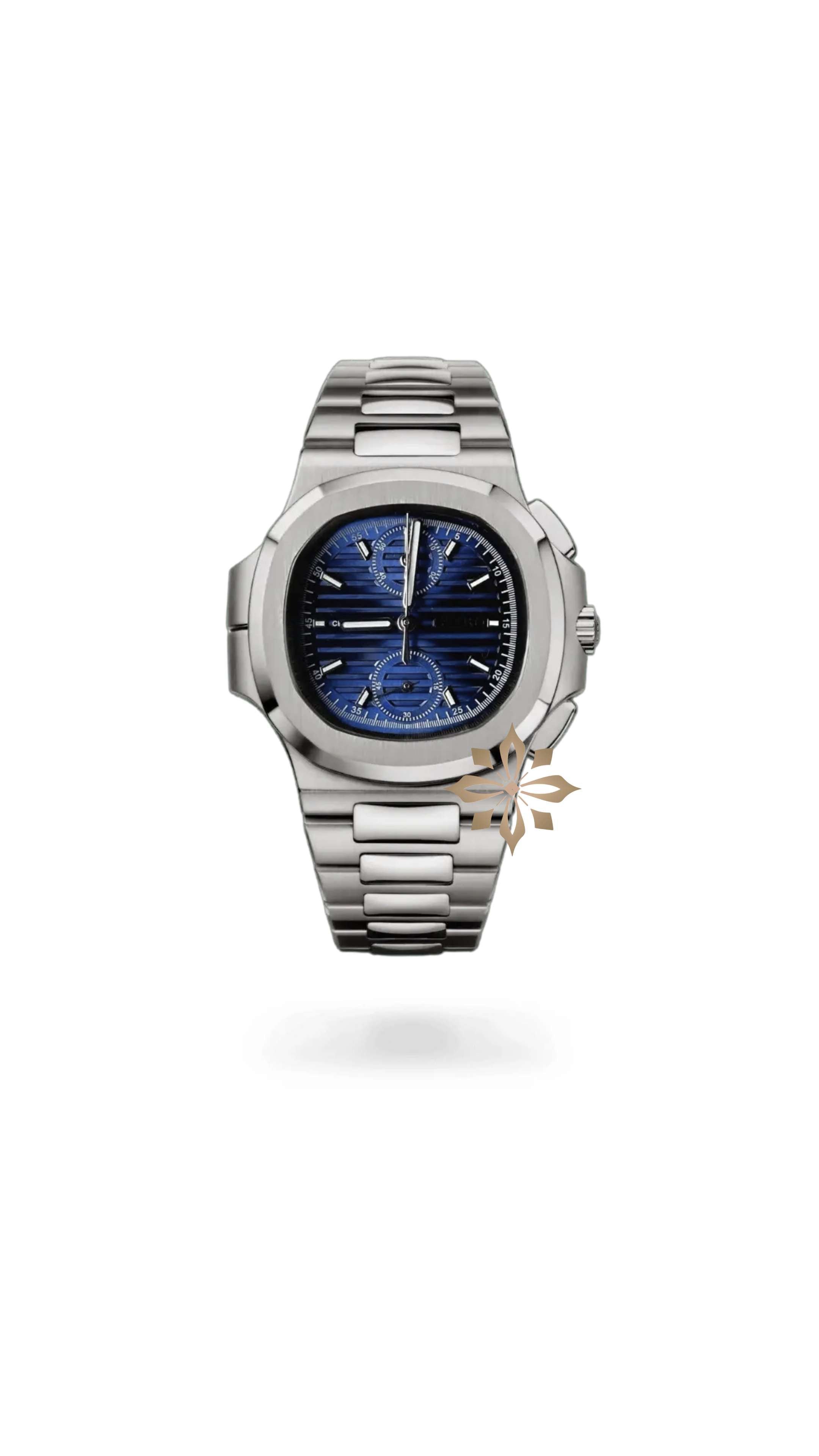 Seikonautilus mod chronograph watch blue - Circa Watch Labs seiko mod