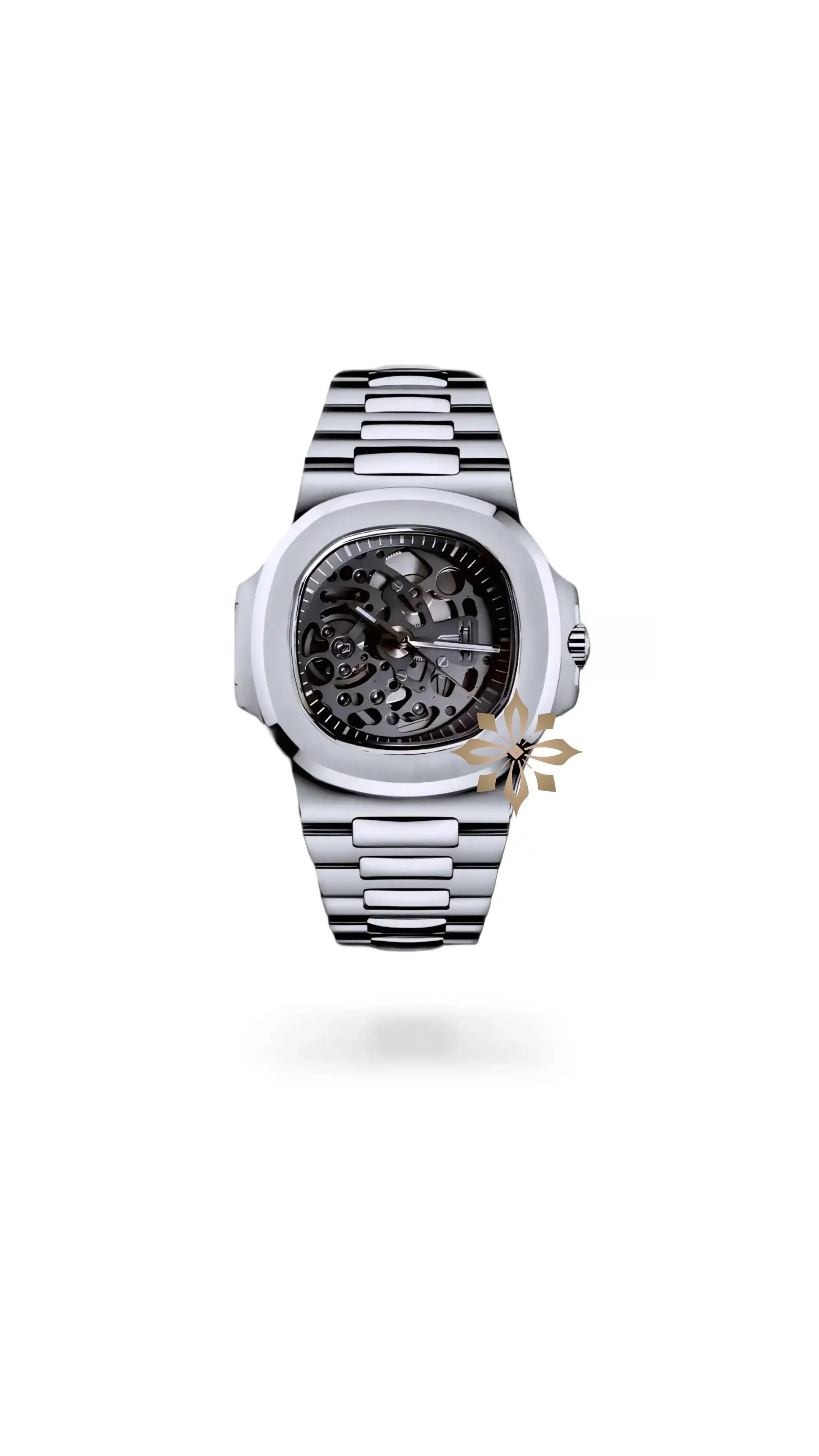 Seikonautilus mod skeleton watch silver - Circa Watch Labs seiko mod