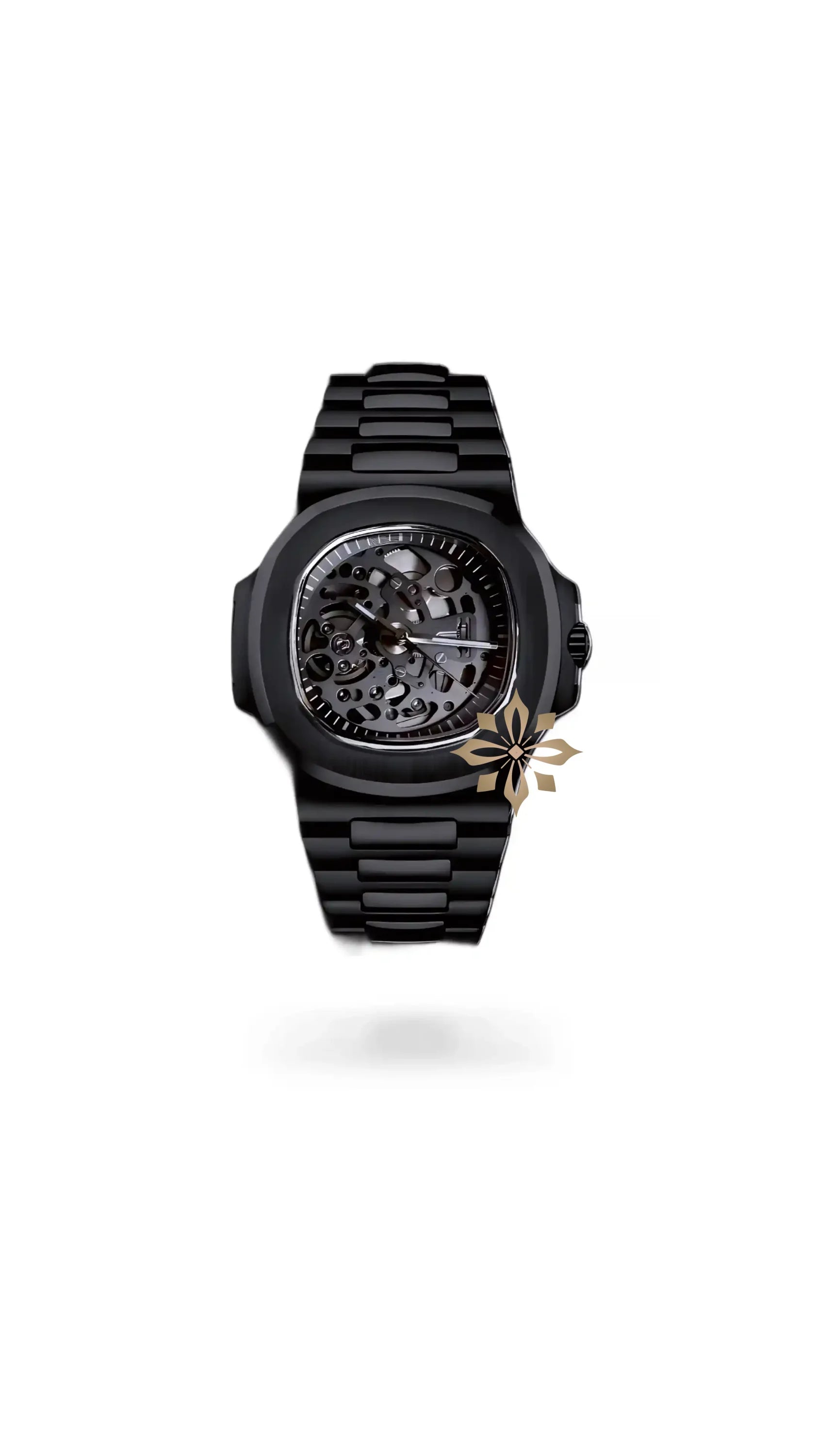 Seikonautilus mod skeleton watch triple black - Circa Watch Labs seiko mod