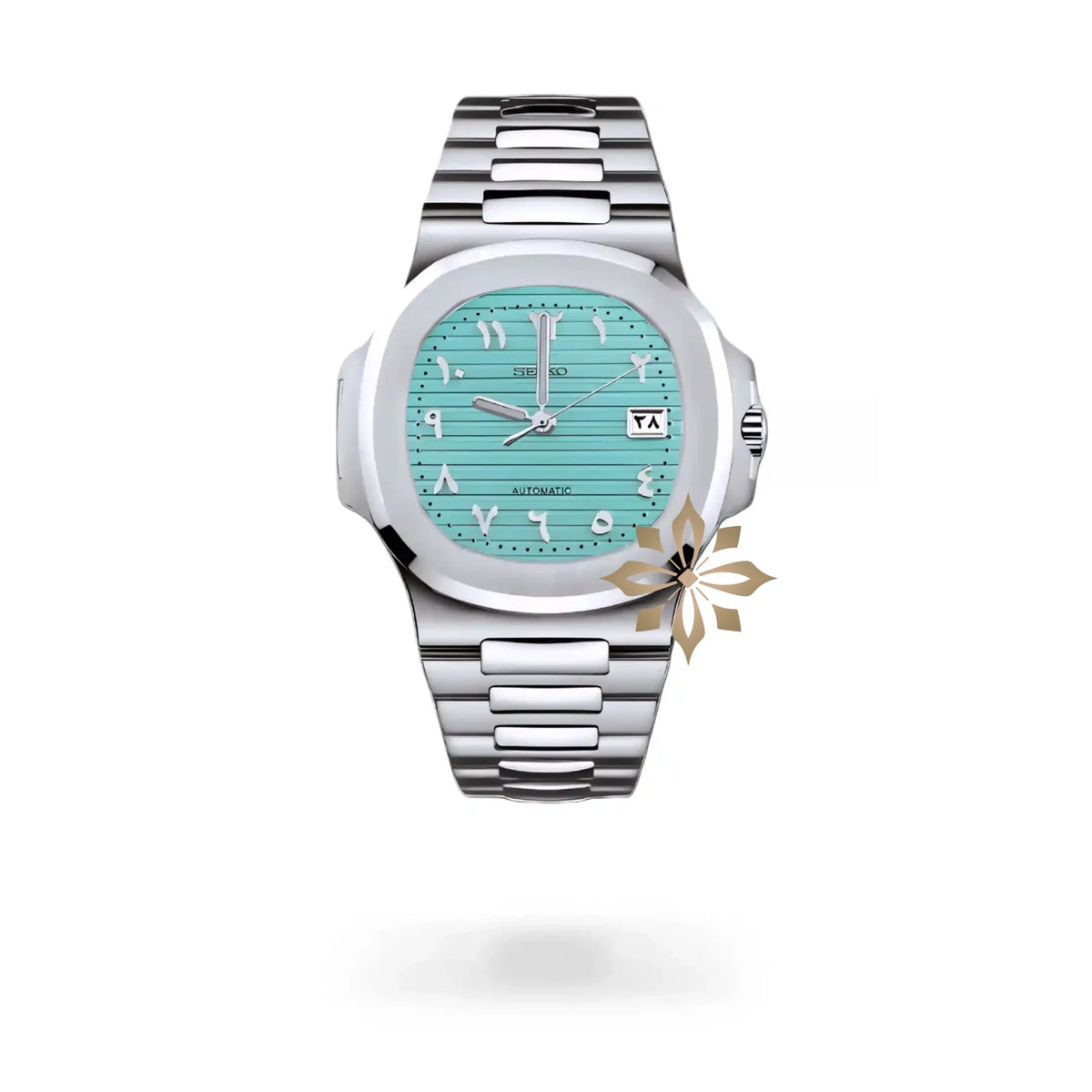 カスタム nautilus tiffany blue 時計 Seiko Mod Nautilus 41mm Watch: Premium 904L Stainless Steel