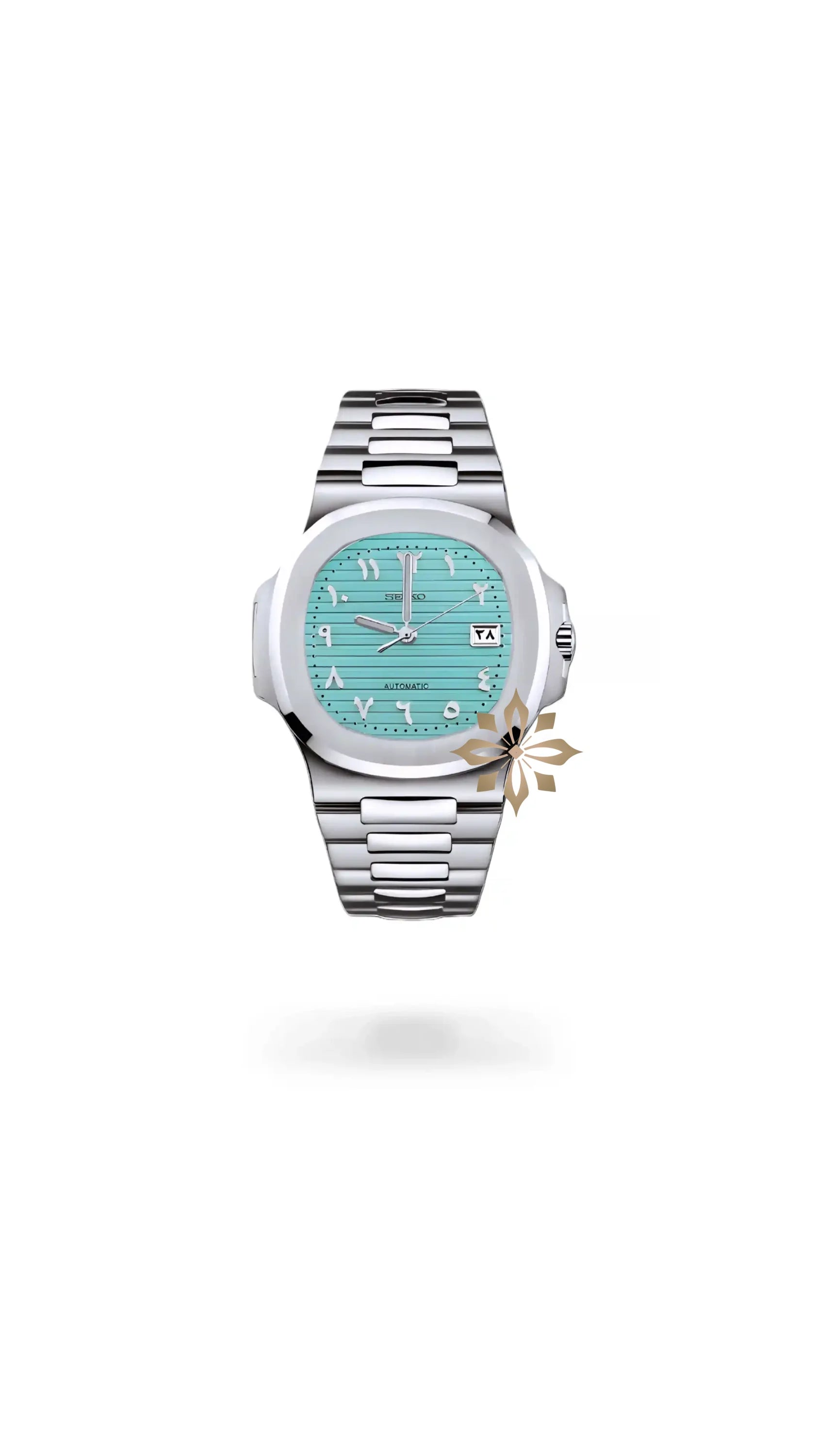 Seikonautilus mod watch arabic Tiffany blue - Circa Watch Labs seiko mod