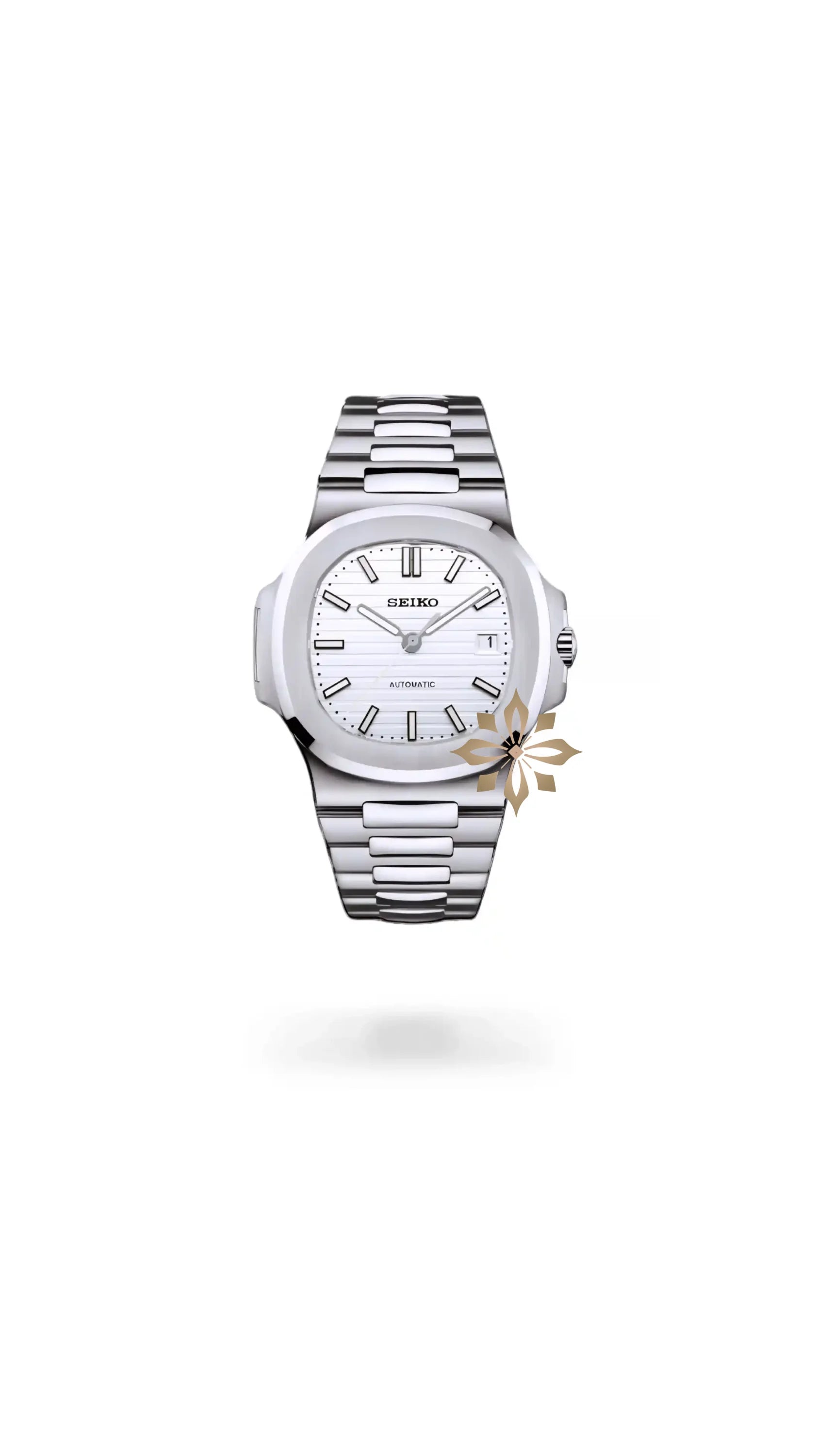 Seikonautilus mod watch white - Circa Watch Labs seiko mod