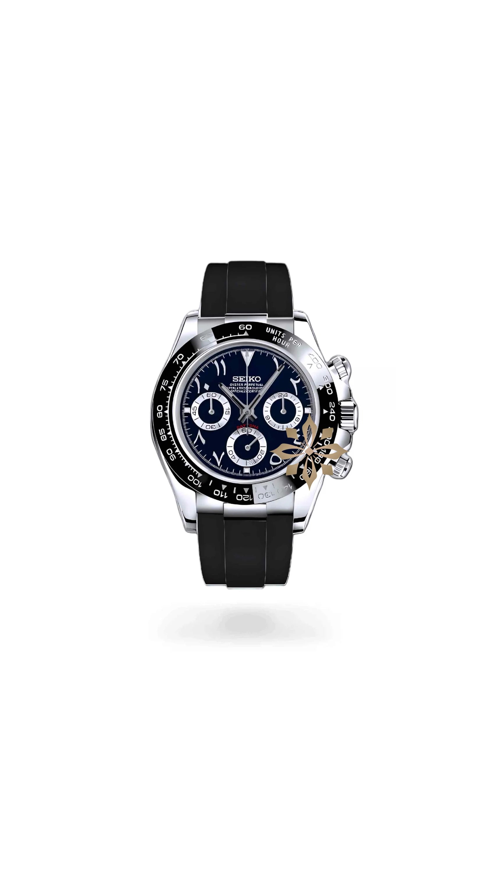Seitona mod black arabic watch - Circa Watch Labs