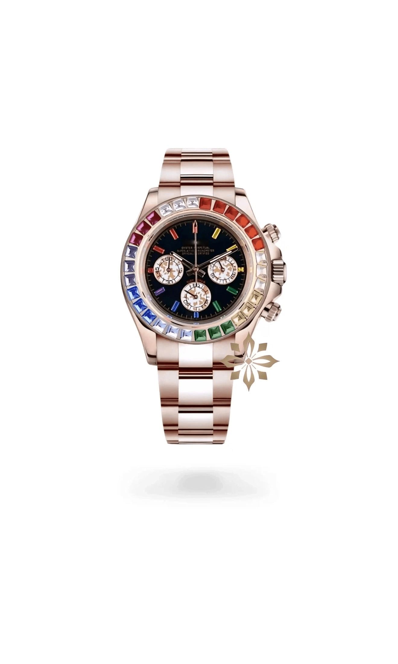Seitona mod black rose gold baguette style watch - Circa Watch Labs seiko mod