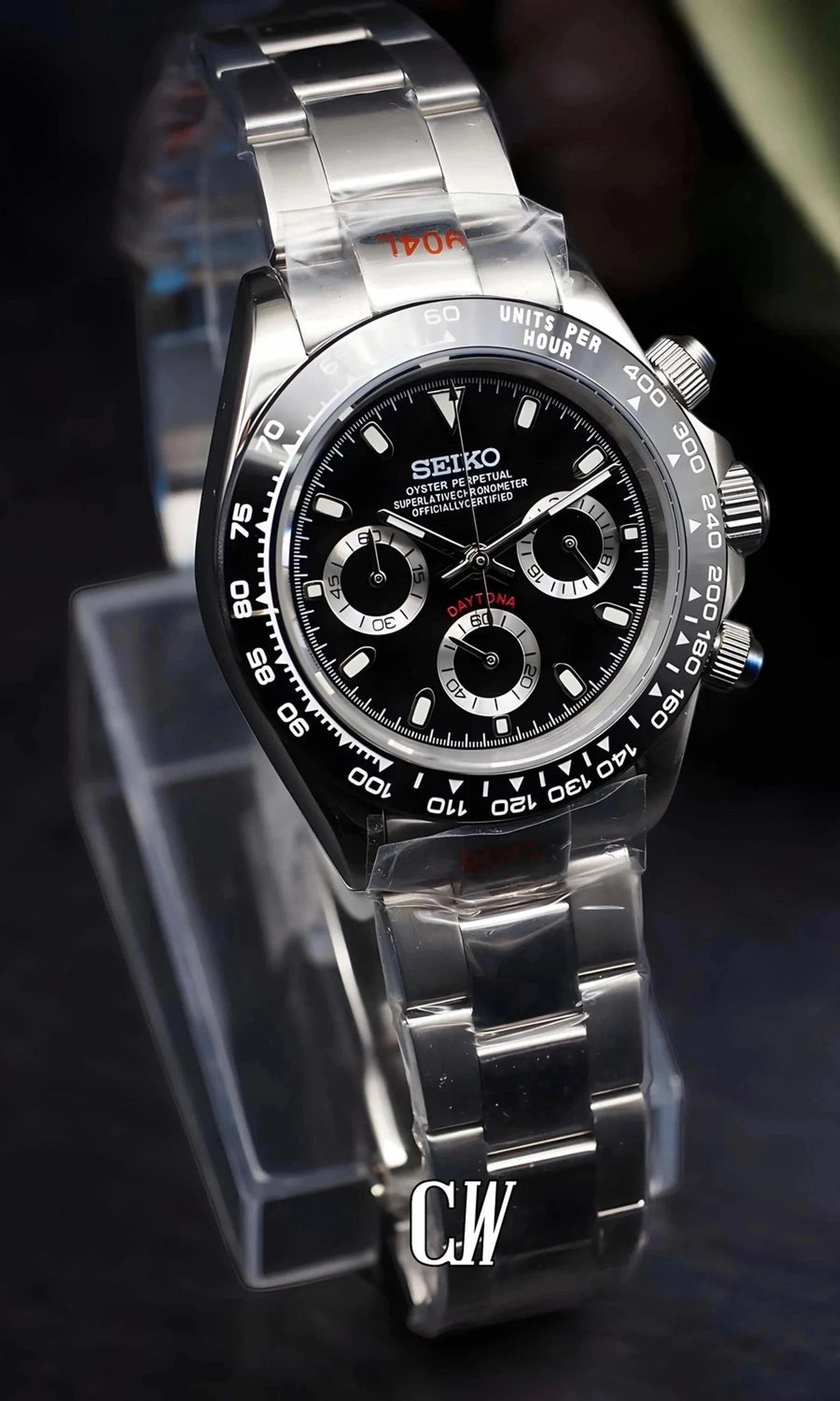 Seitona mod black watch - Circa Watch Labs seiko mod