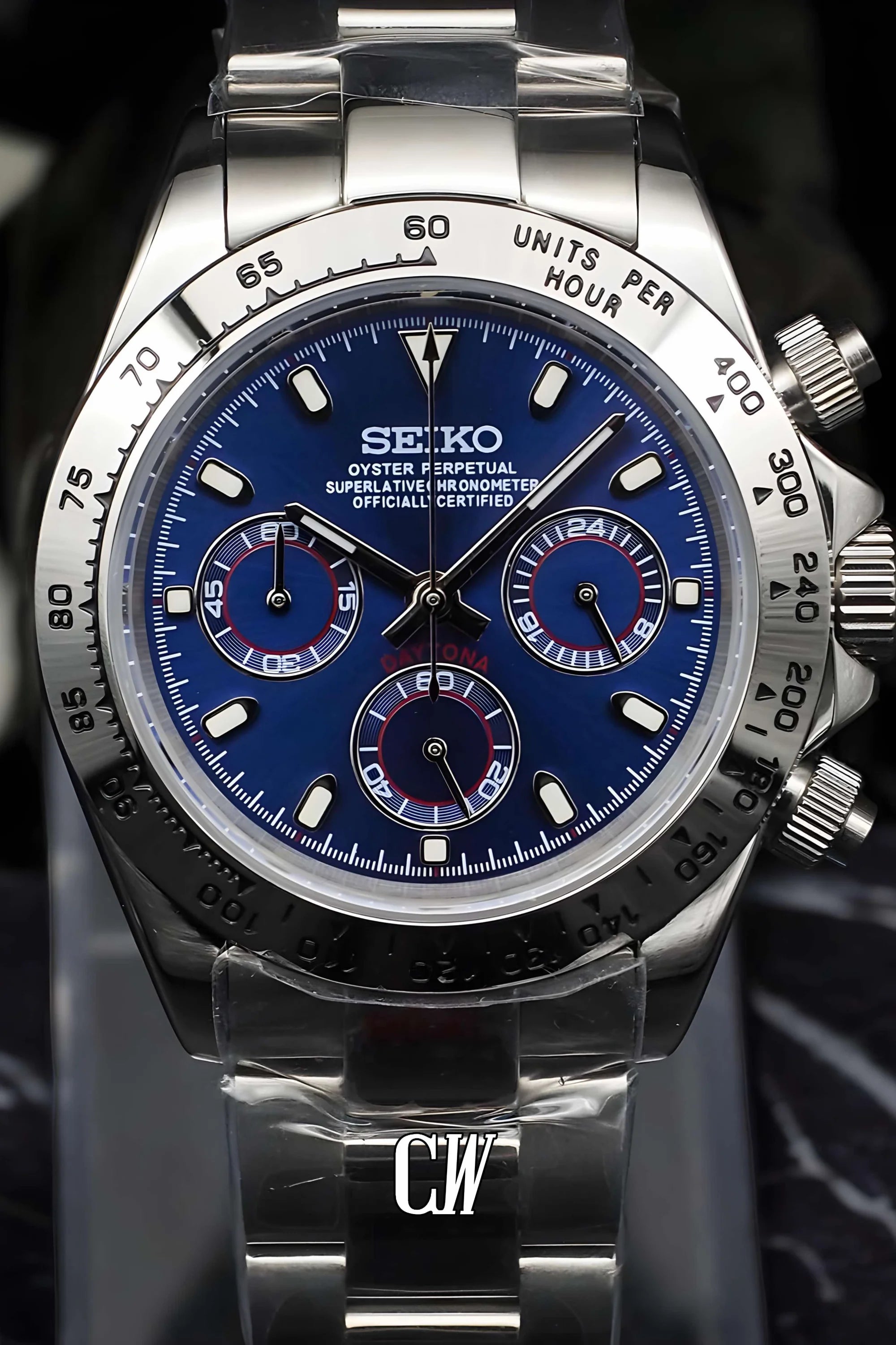 Seitona mod blue silver watch - Circa Watch Labs