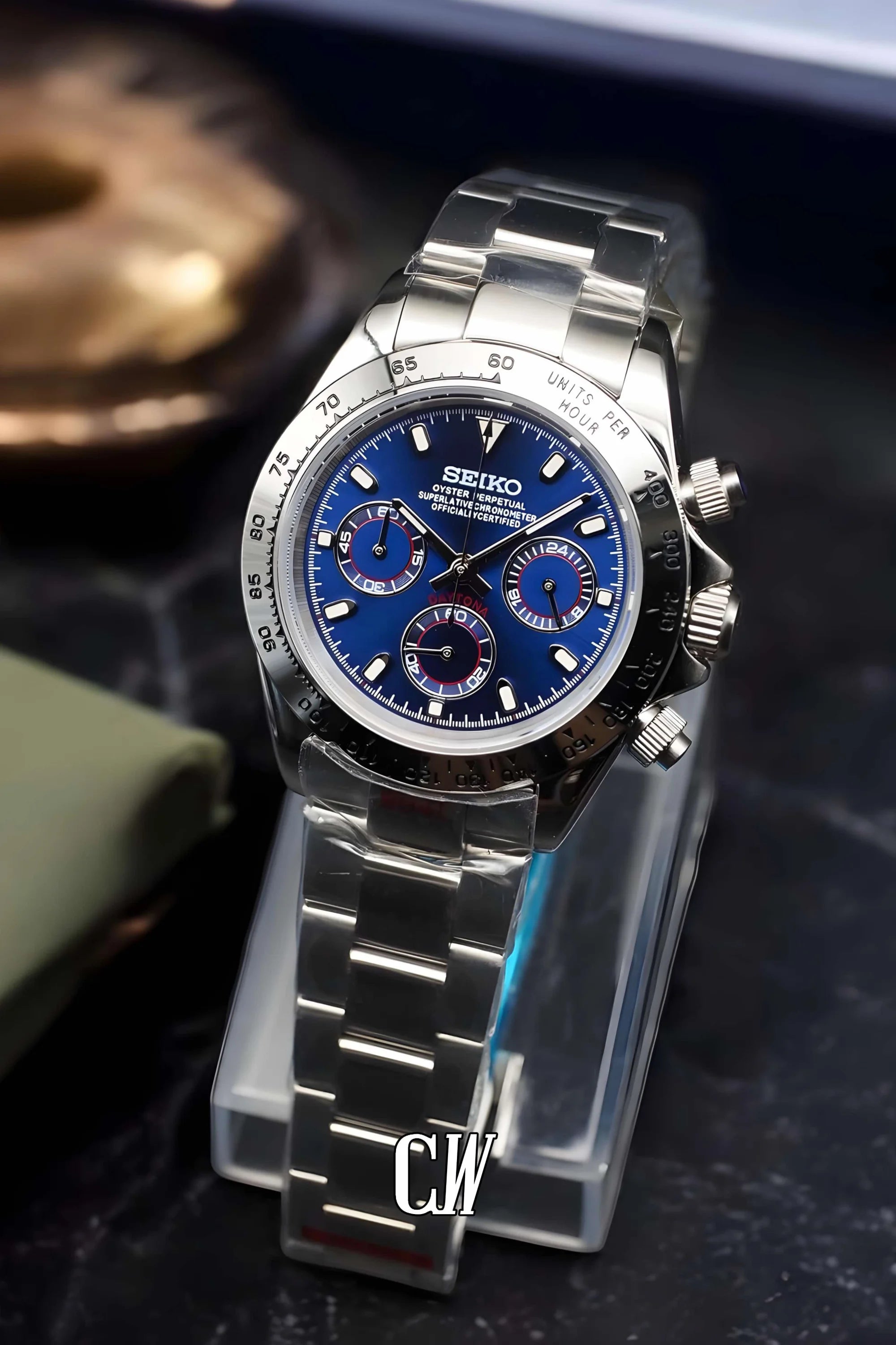 Seitona mod blue silver watch - Circa Watch Labs