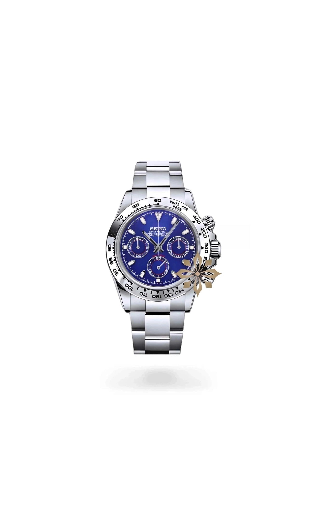 Seitona mod blue silver watch - Circa Watch Labs seiko mod
