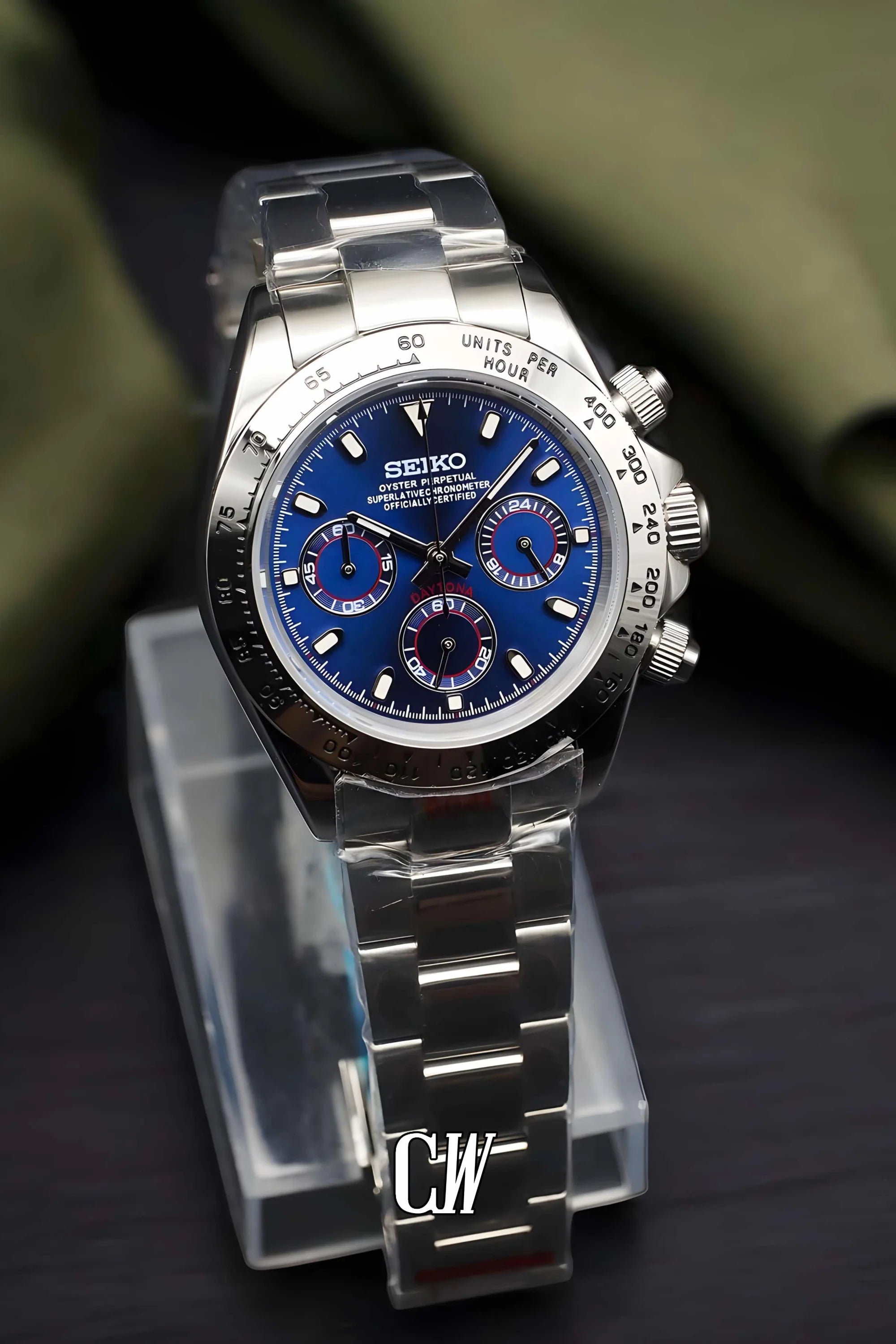 Seitona mod blue silver watch - Circa Watch Labs